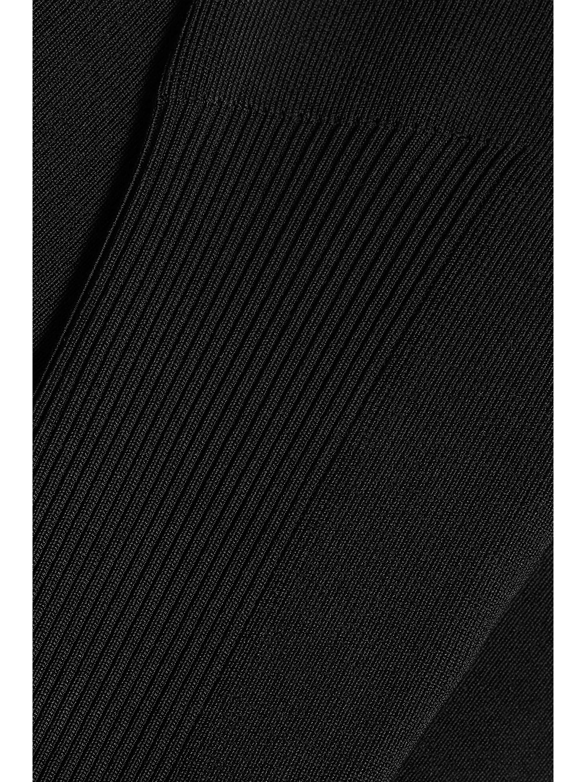 VICTORIA BECKHAM Ribbed stretch-knit stirrup leggings