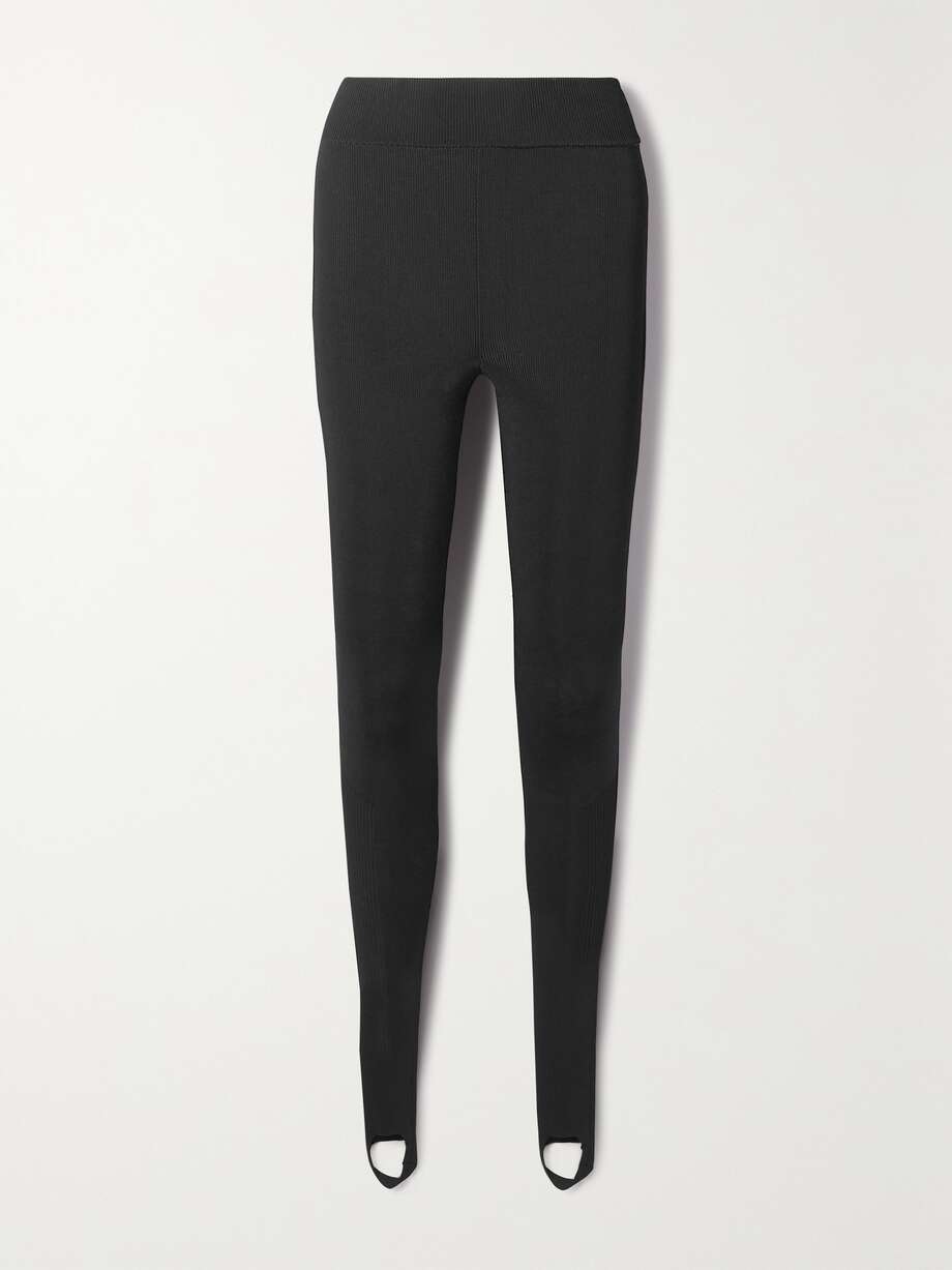 Stretch Stirrup Leggings Black