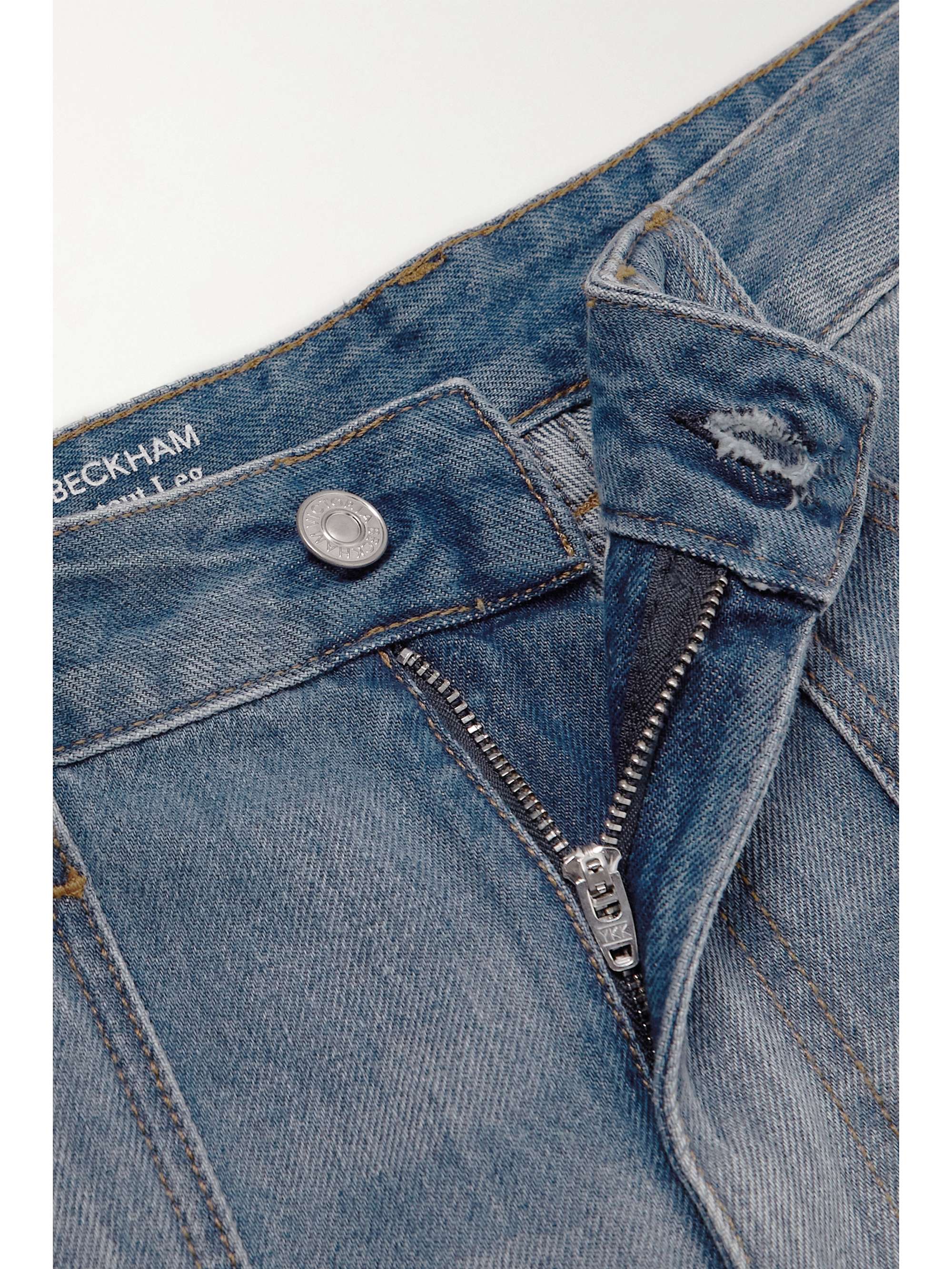 VICTORIA BECKHAM Serge two-tone mid-rise wide-leg jeans