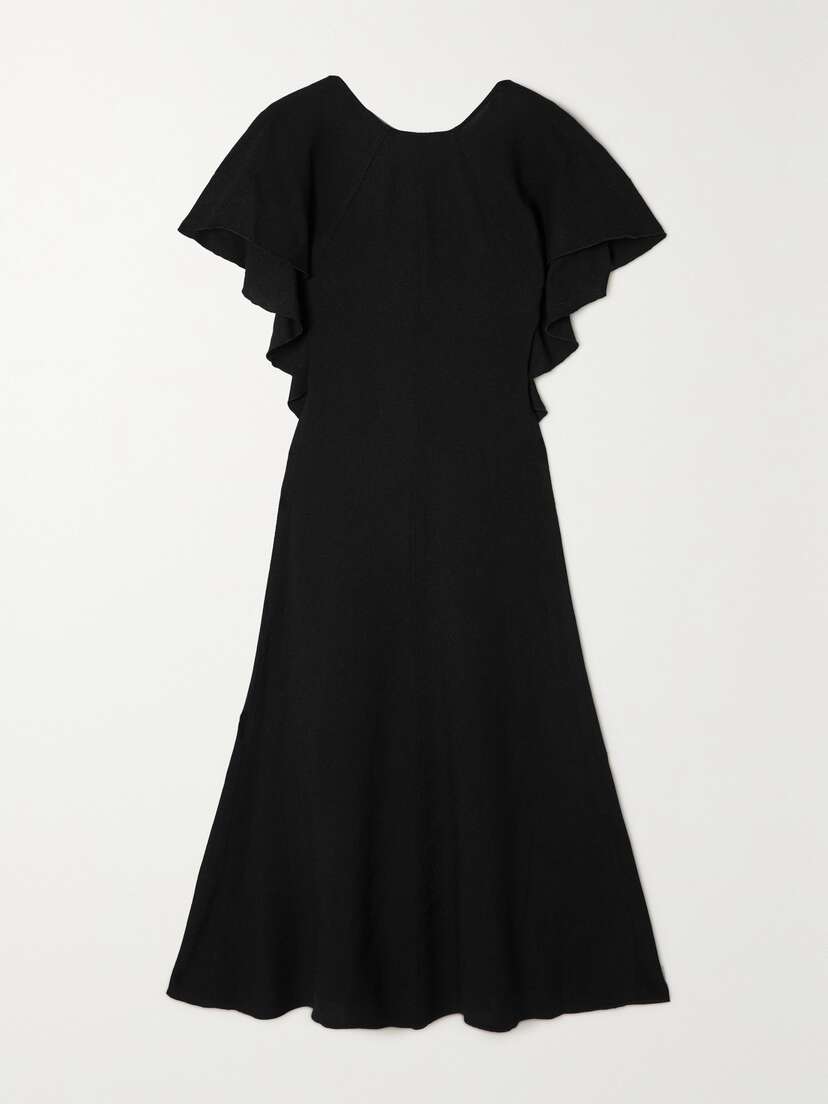 Victoria Beckham Open-back Crepe Midi Dress - UK 14