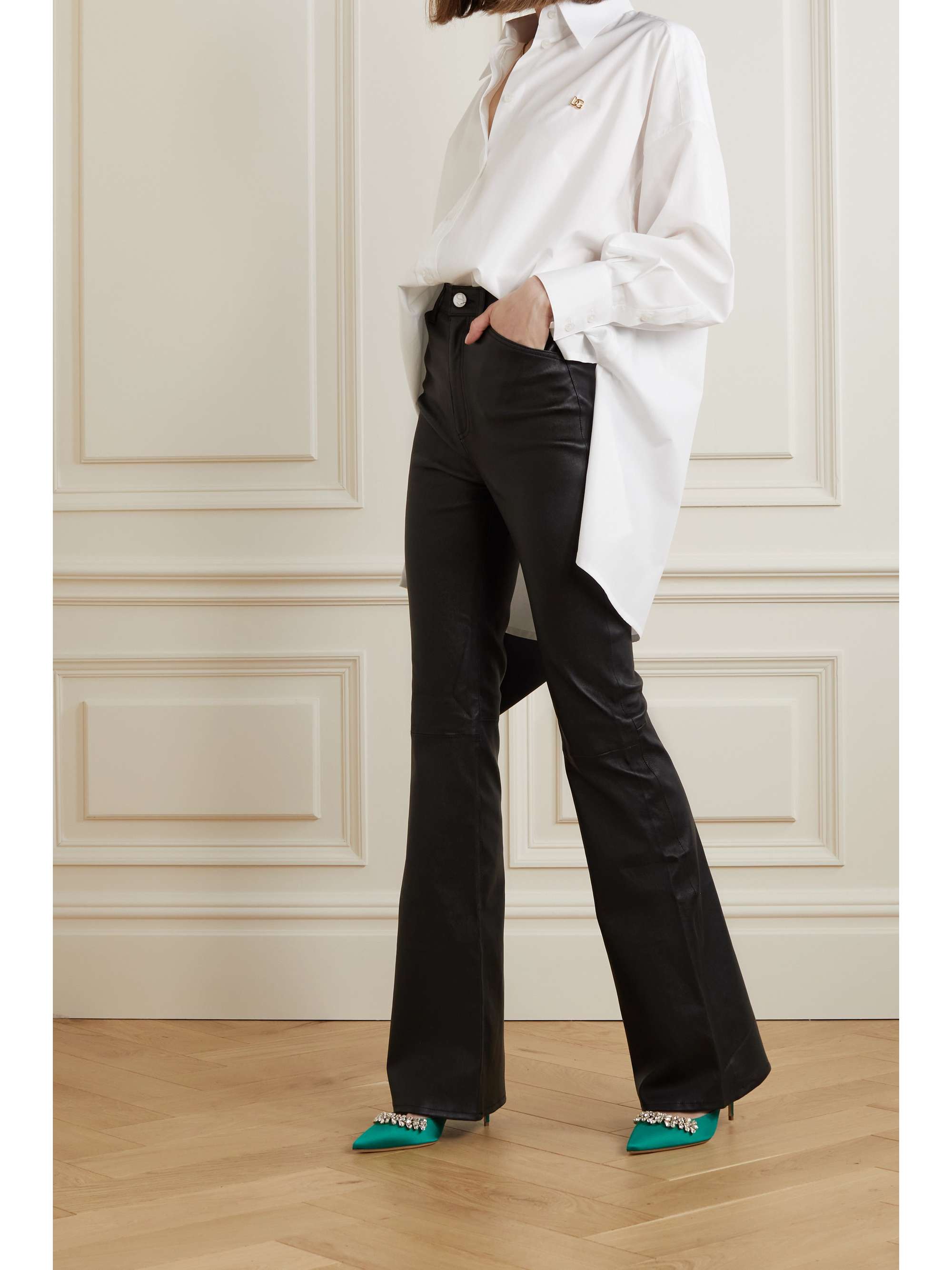 DOLCE & GABBANA Oversized cotton-poplin shirt | NET-A-PORTER