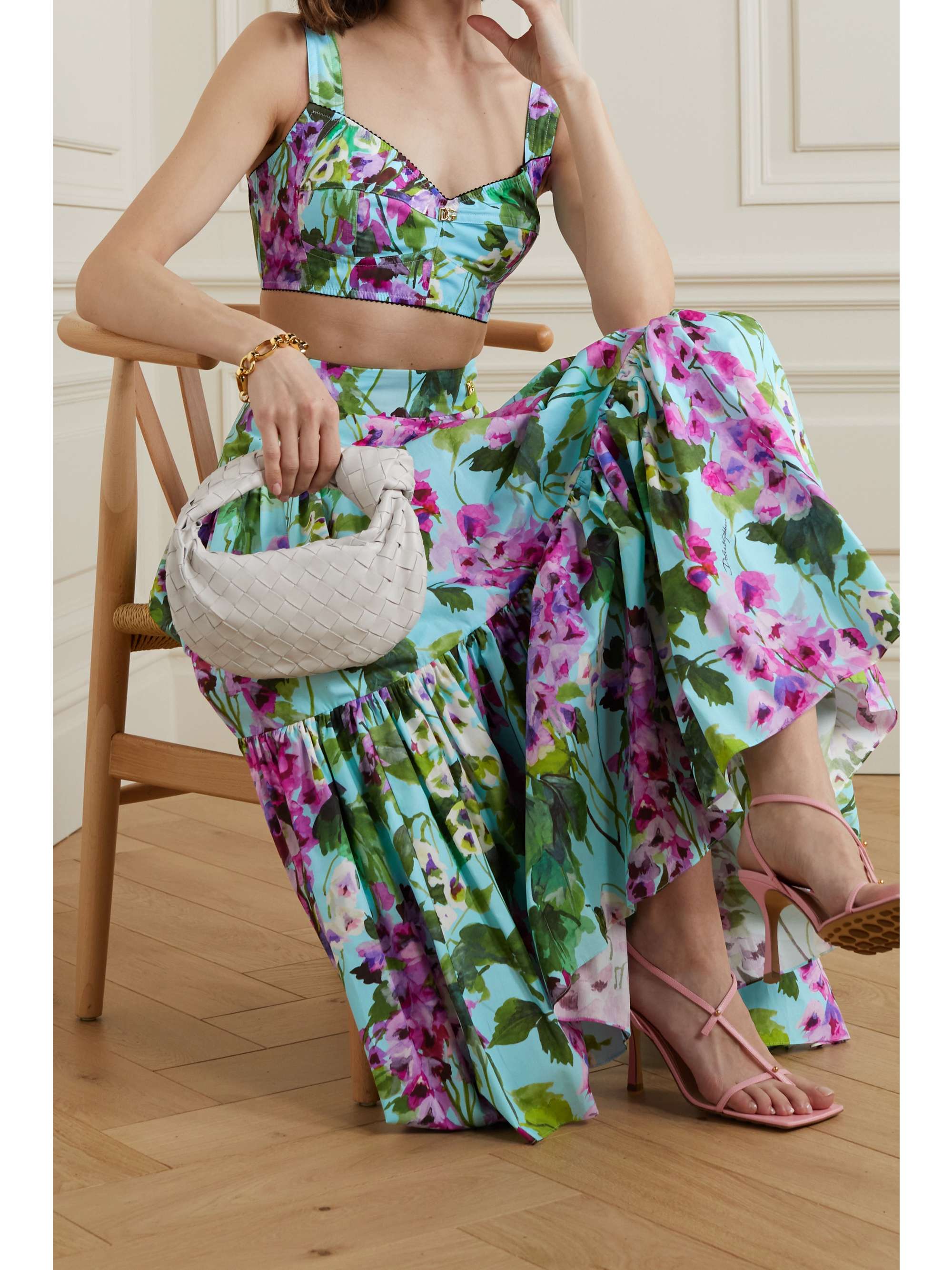 DOLCE & GABBANA Floral-print cotton-blend poplin bustier top | NET-A-PORTER DOLCE & GABBANA Floral-print cotton-blend poplin bustier top | NET-A-PORTER