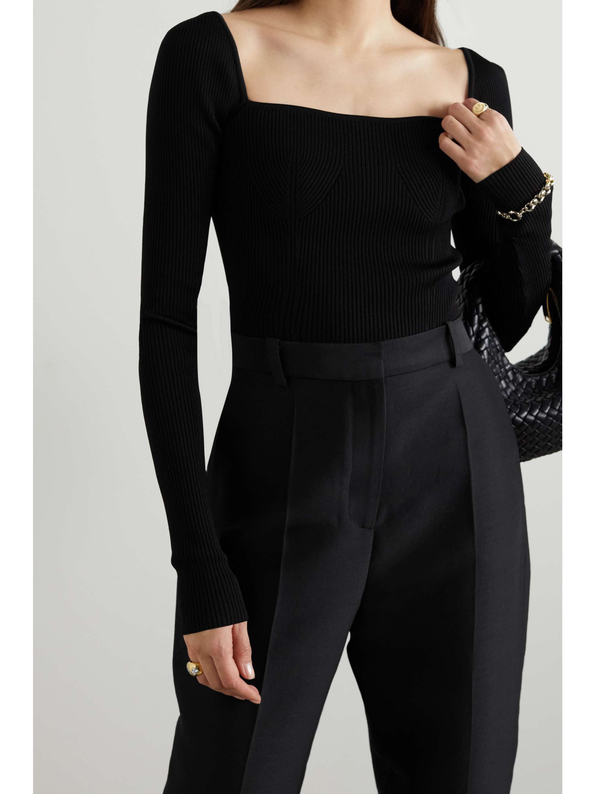 DOLCE&GABBANA Ribbed-knit top