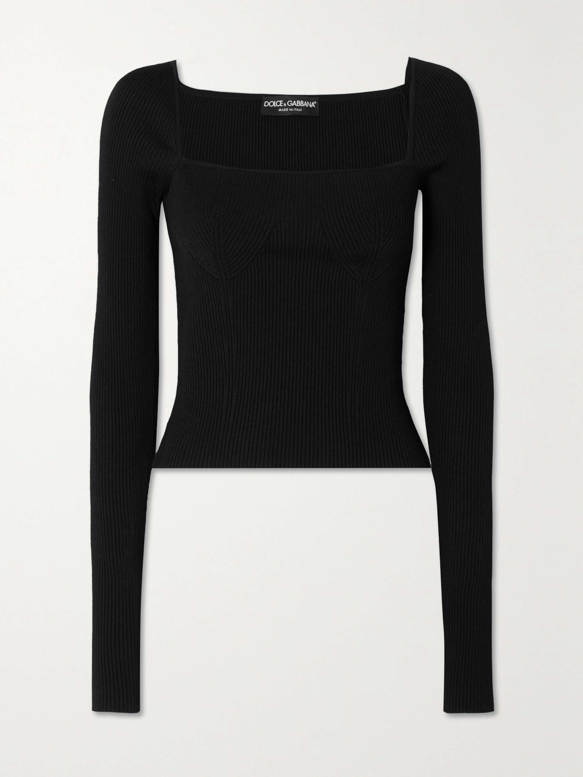 Black Ribbed-knit top | DOLCE&GABBANA | NET-A-PORTER Black Ribbed-knit top | DOLCE&GABBANA | NET-A-PORTER