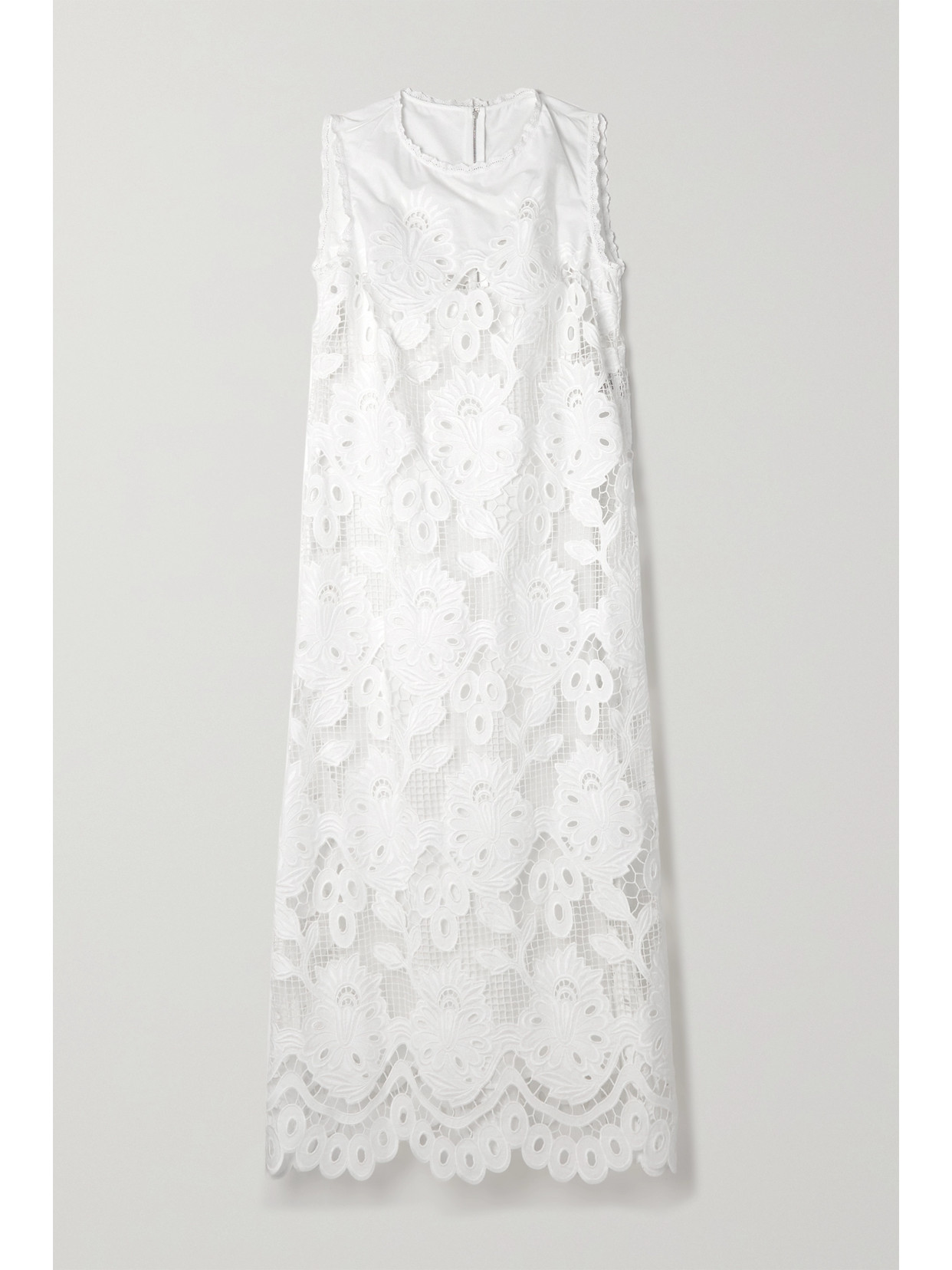 Dolce & Gabbana Cotton-blend Corded Lace Maxi Dress In White