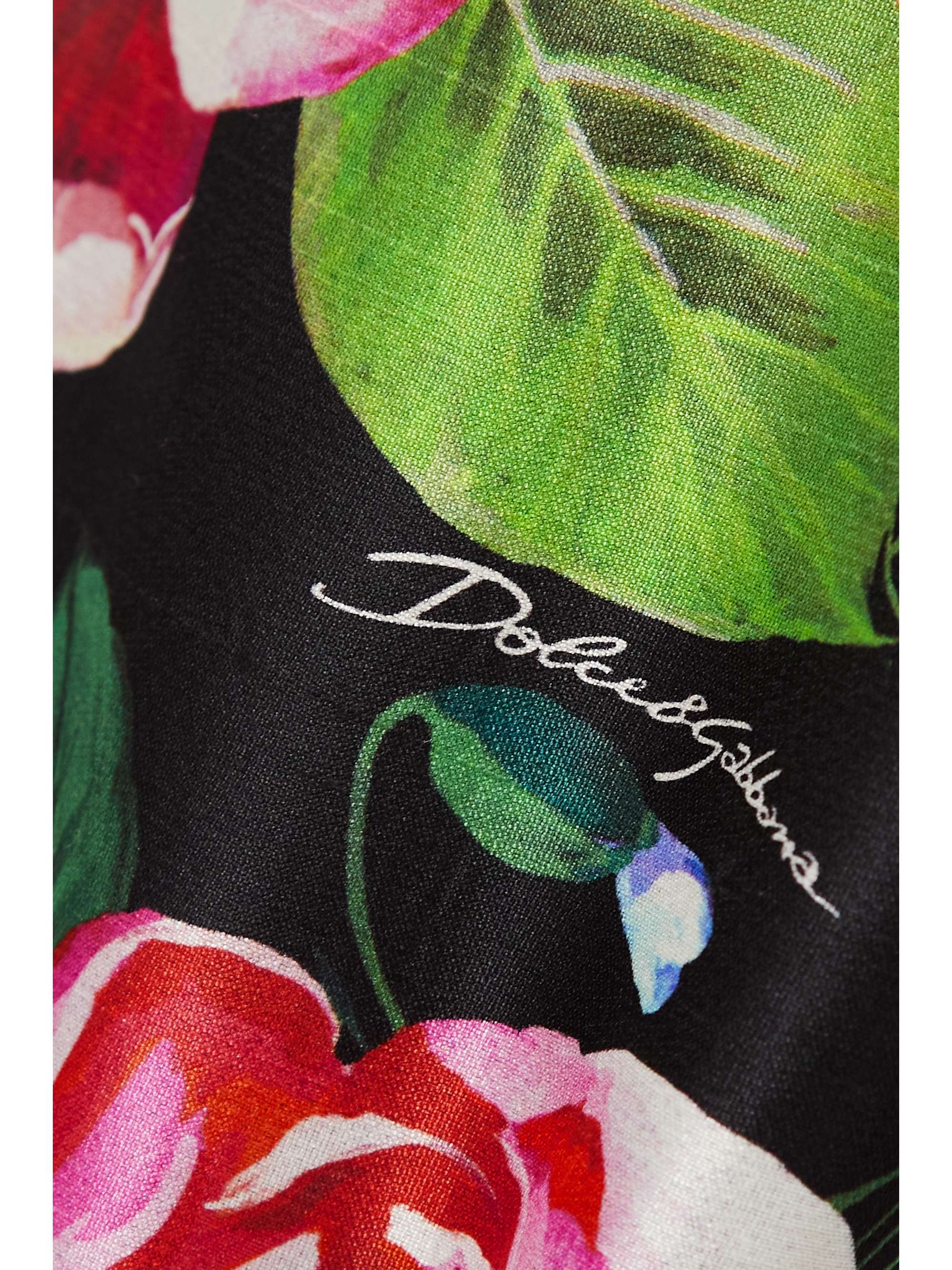 DOLCE&GABBANA Floral-print silk-blend satin blazer