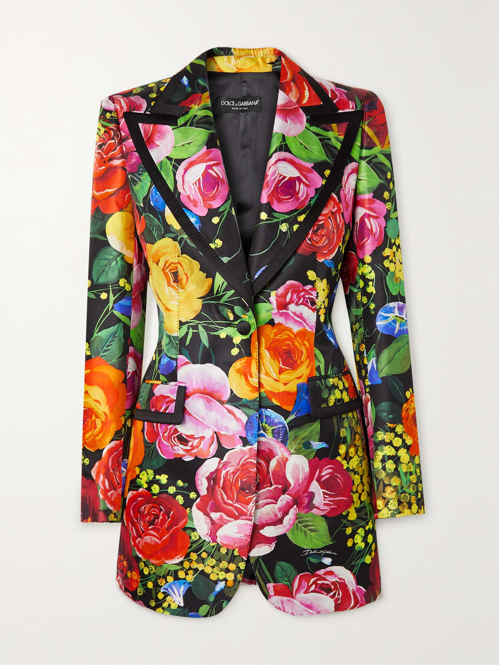 DOLCE & GABBANA Floral-print silk-blend satin blazer | NET-A-PORTER DOLCE & GABBANA Floral-print silk-blend satin blazer | NET-A-PORTER