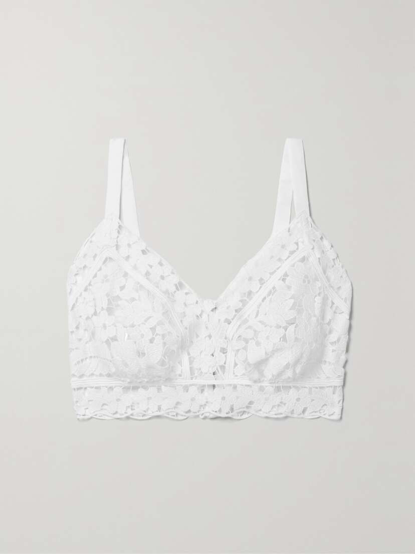 Dolce & Gabbana Cropped Linen-blend Corded Lace Top - IT36
