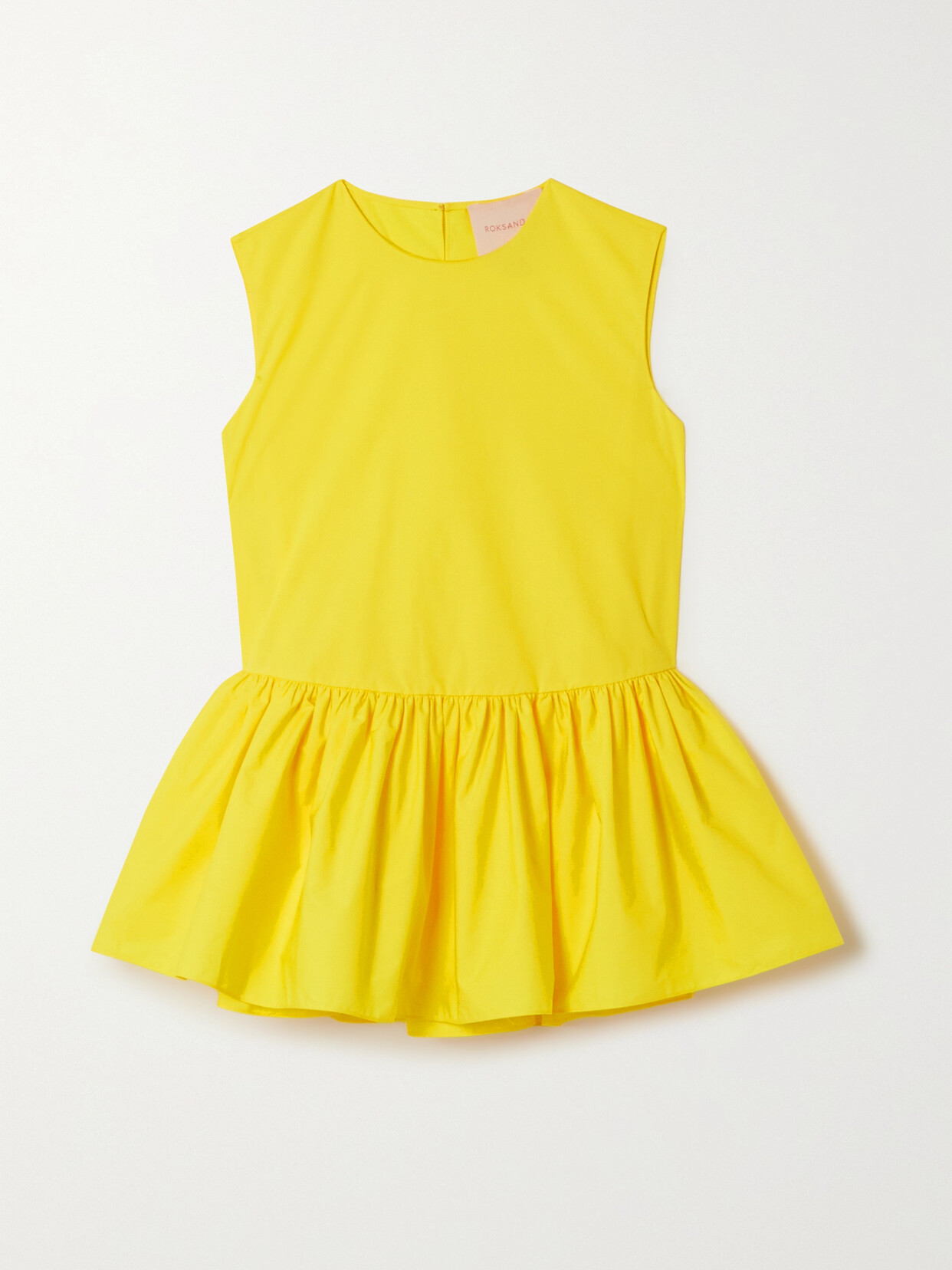 Ysme Ruffled Cotton Peplum Top