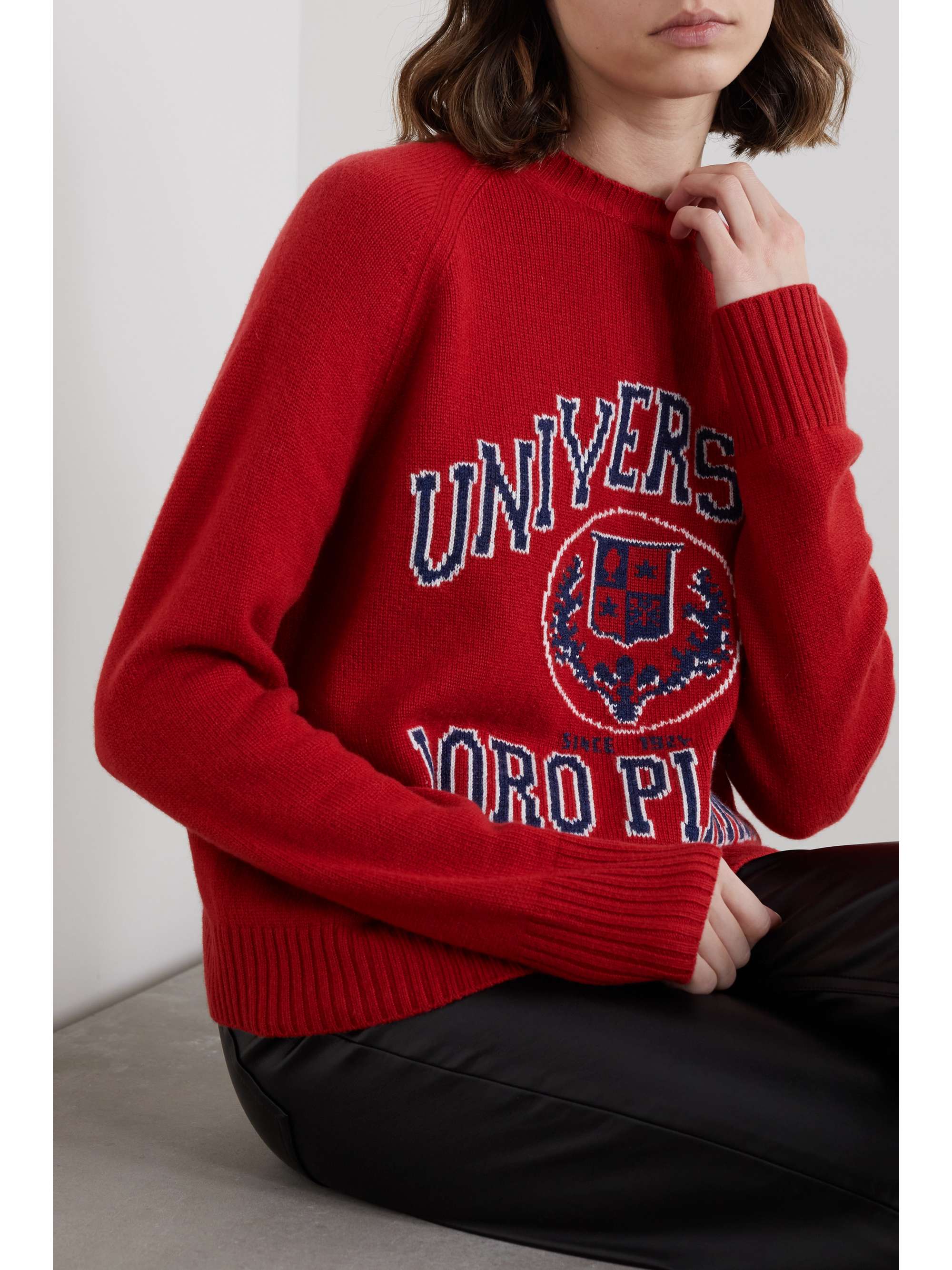 LORO PIANA Intarsia cashmere sweater