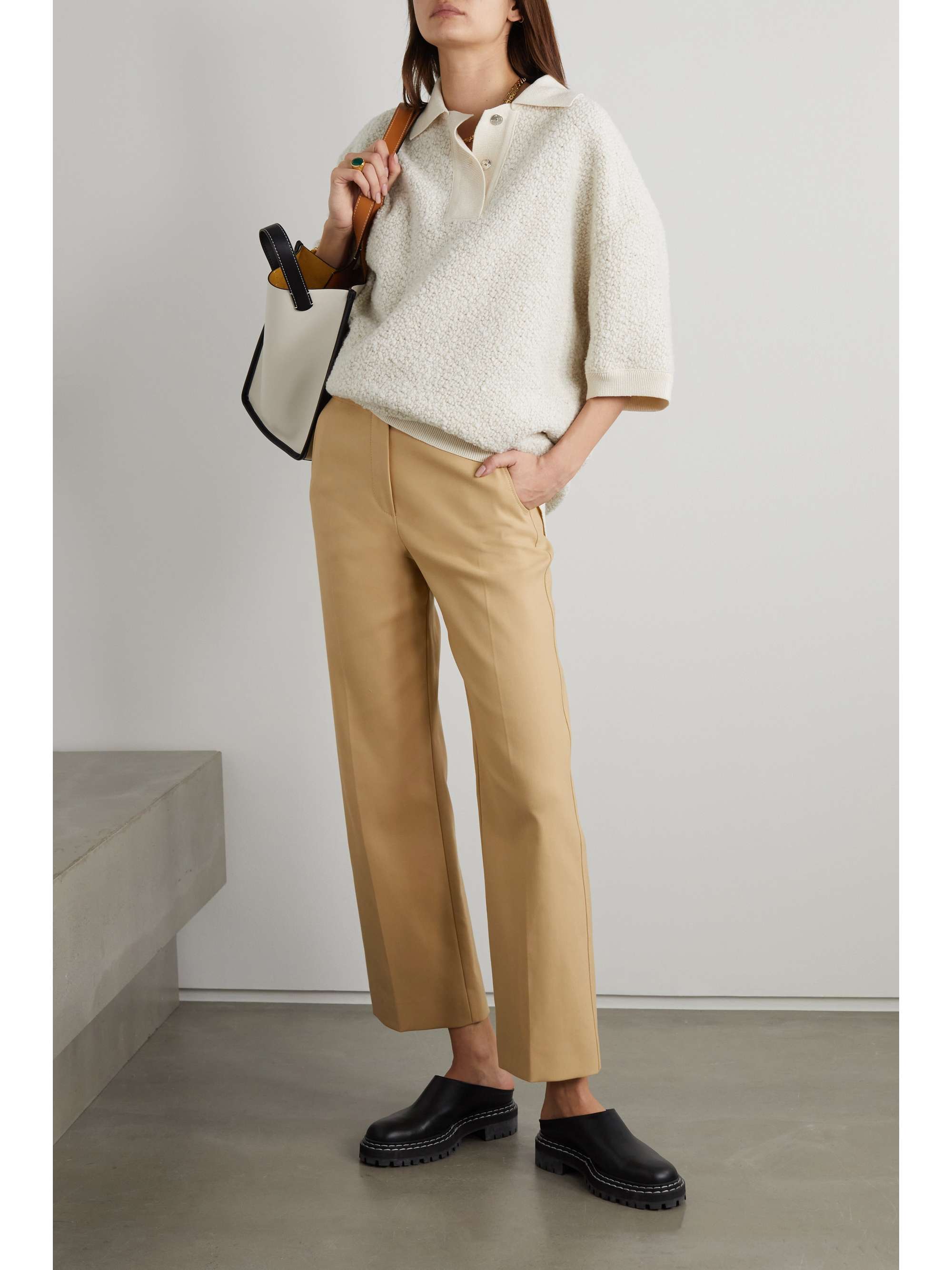 LORO PIANA Daisy cotton-blend straight-leg pants
