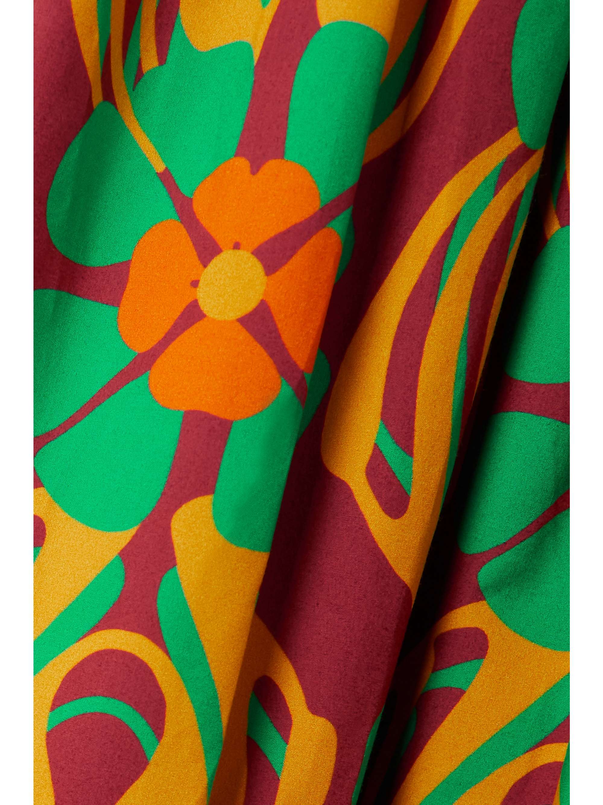 LA DOUBLEJ Big tiered printed cotton-poplin maxi skirt