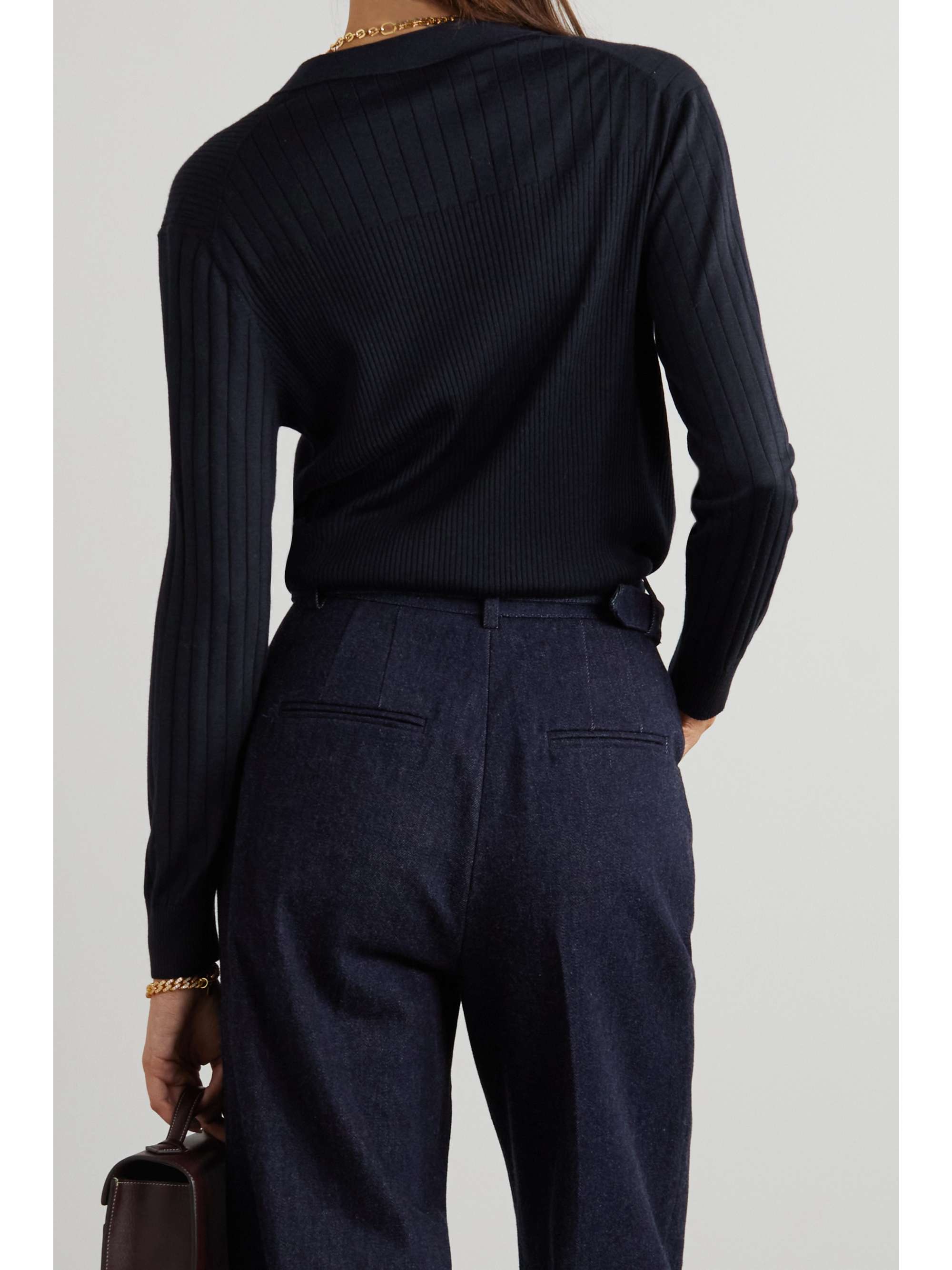 LORO PIANA Ribbed cashmere and silk-blend cardigan