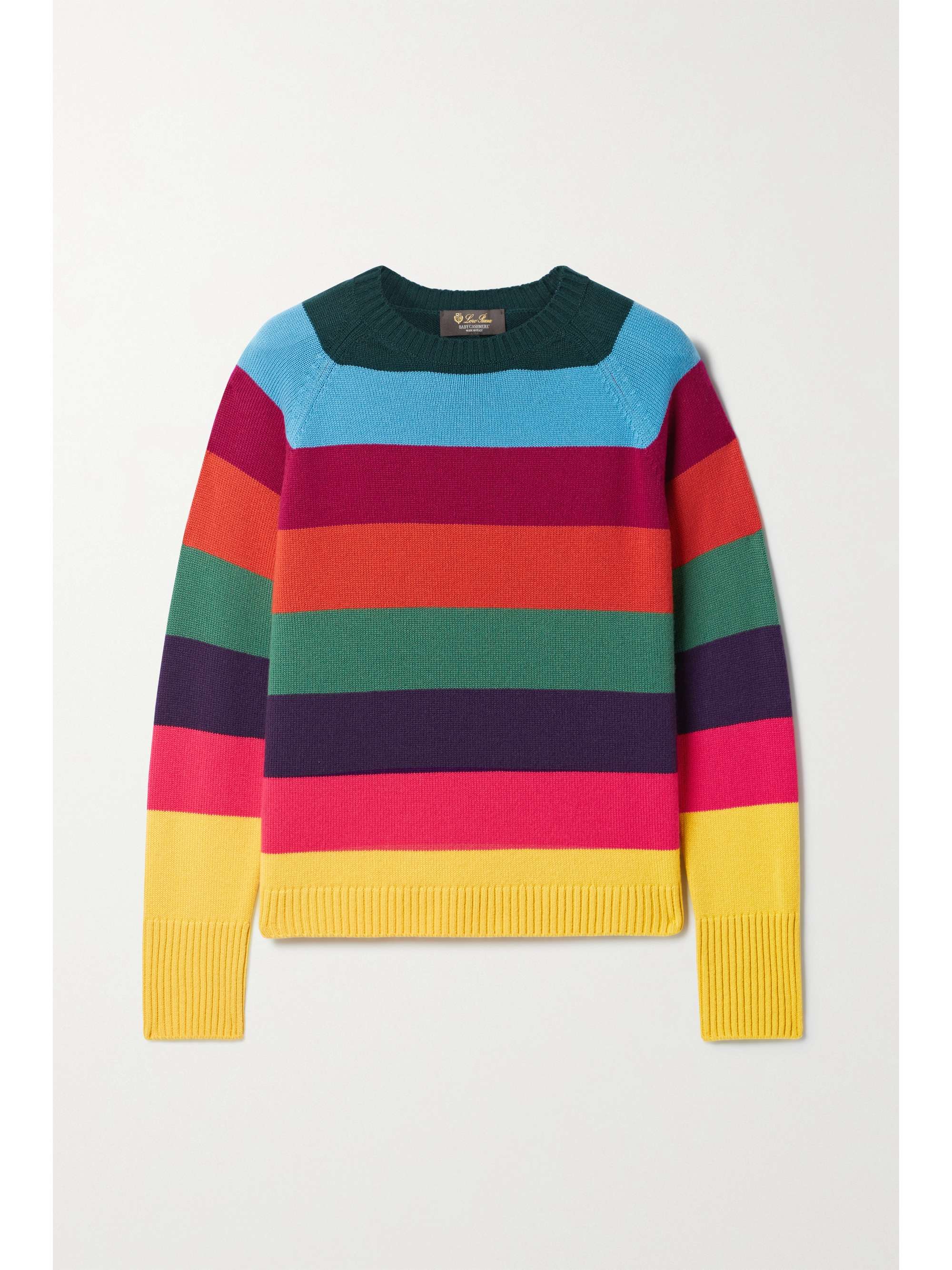 Red Wharton striped cashmere sweater | LORO PIANA | NET-A-PORTER