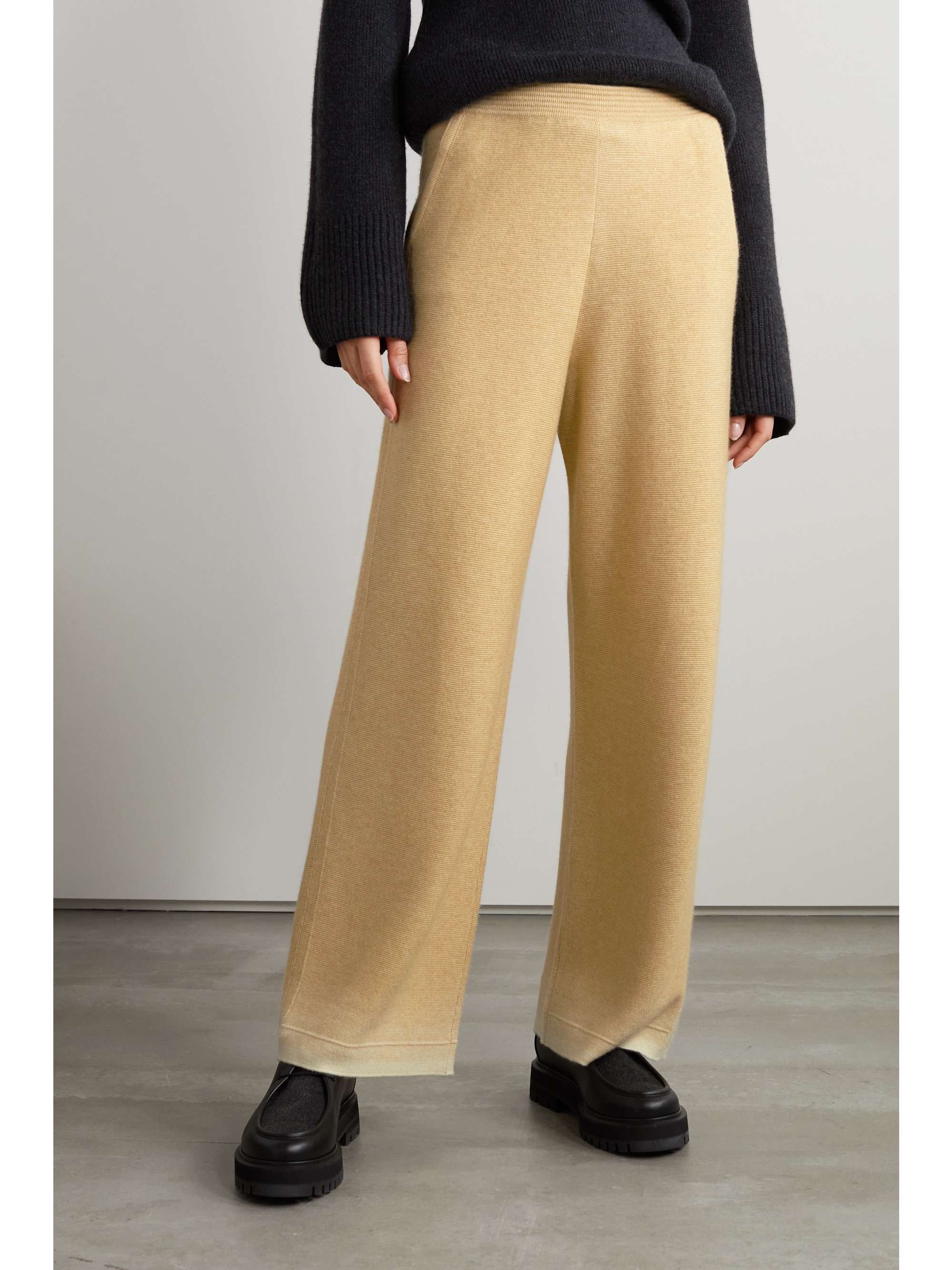 LORO PIANA Vanderbilt cashmere and silk-blend wide-leg pants