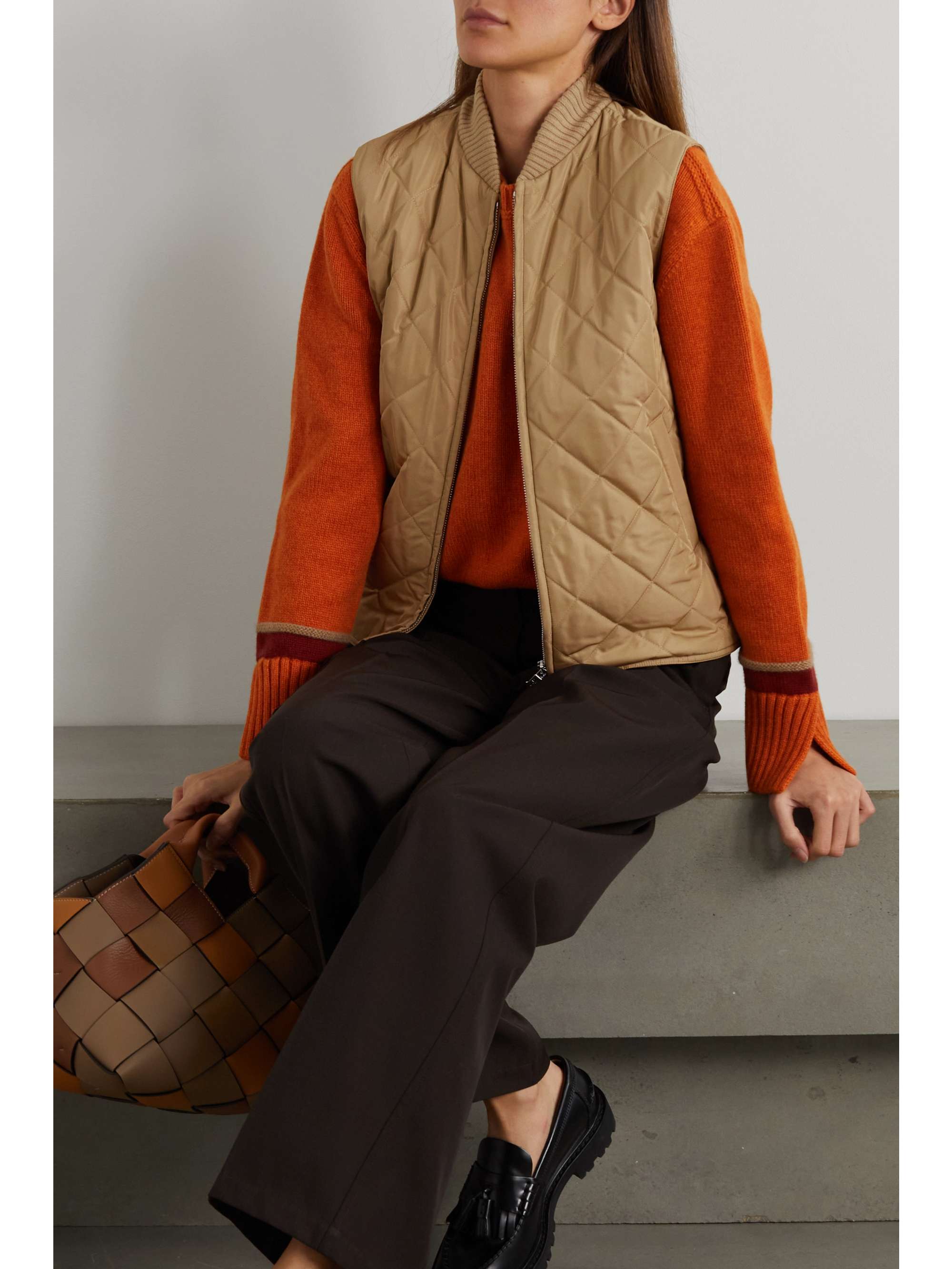 LORO PIANA Neo Horsey twill parka with detachable quilted shell vest