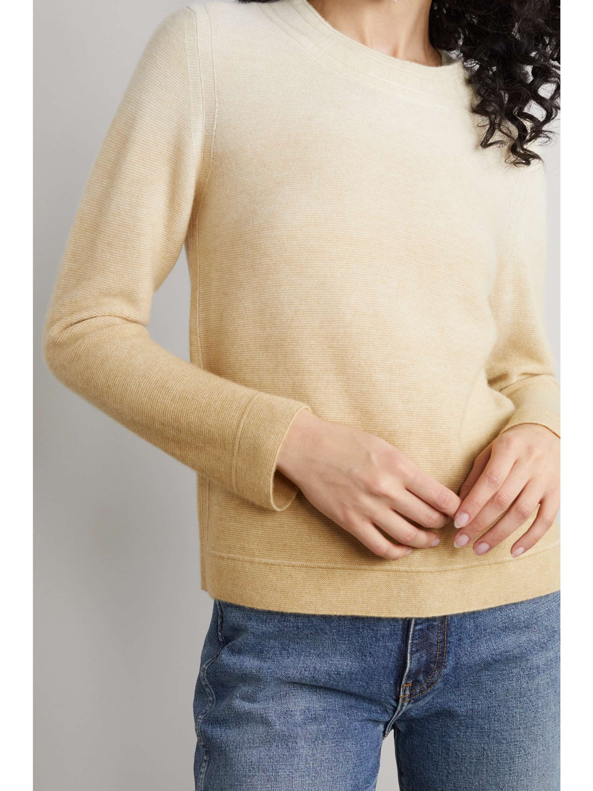 LORO PIANA Ombré cashmere and silk-blend sweater