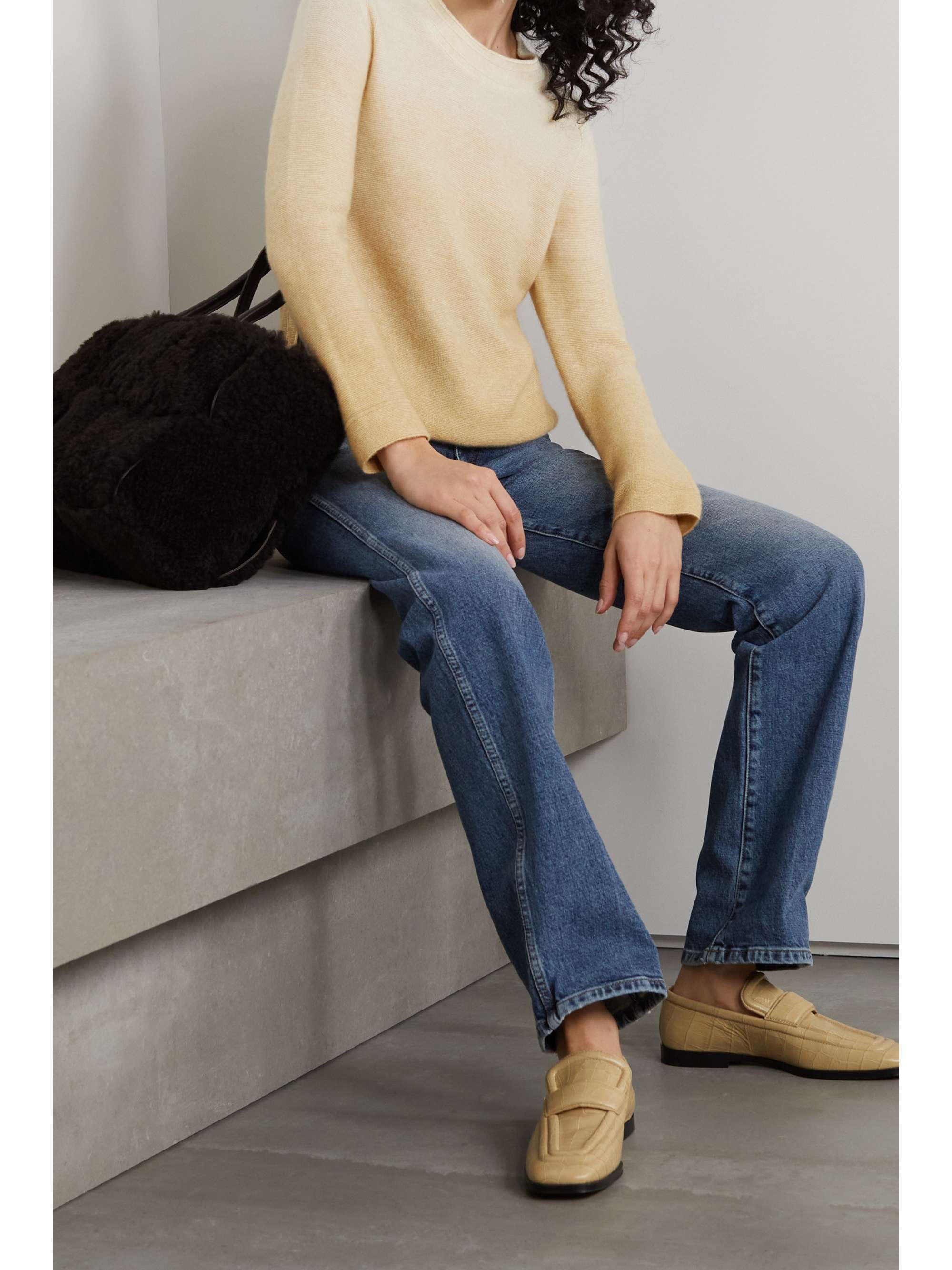 LORO PIANA Ombré cashmere and silk-blend sweater