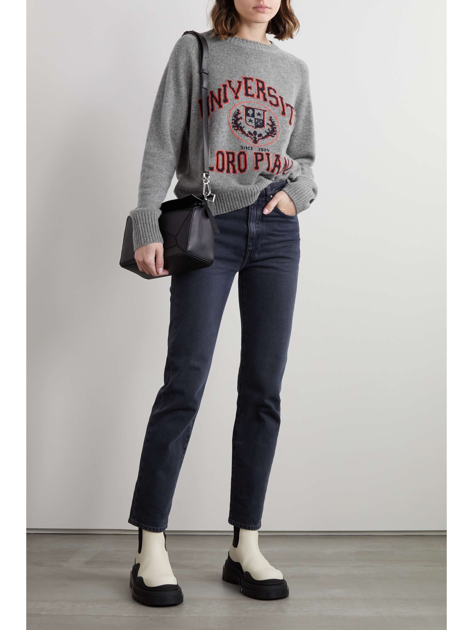 LORO PIANA Intarsia cashmere sweater