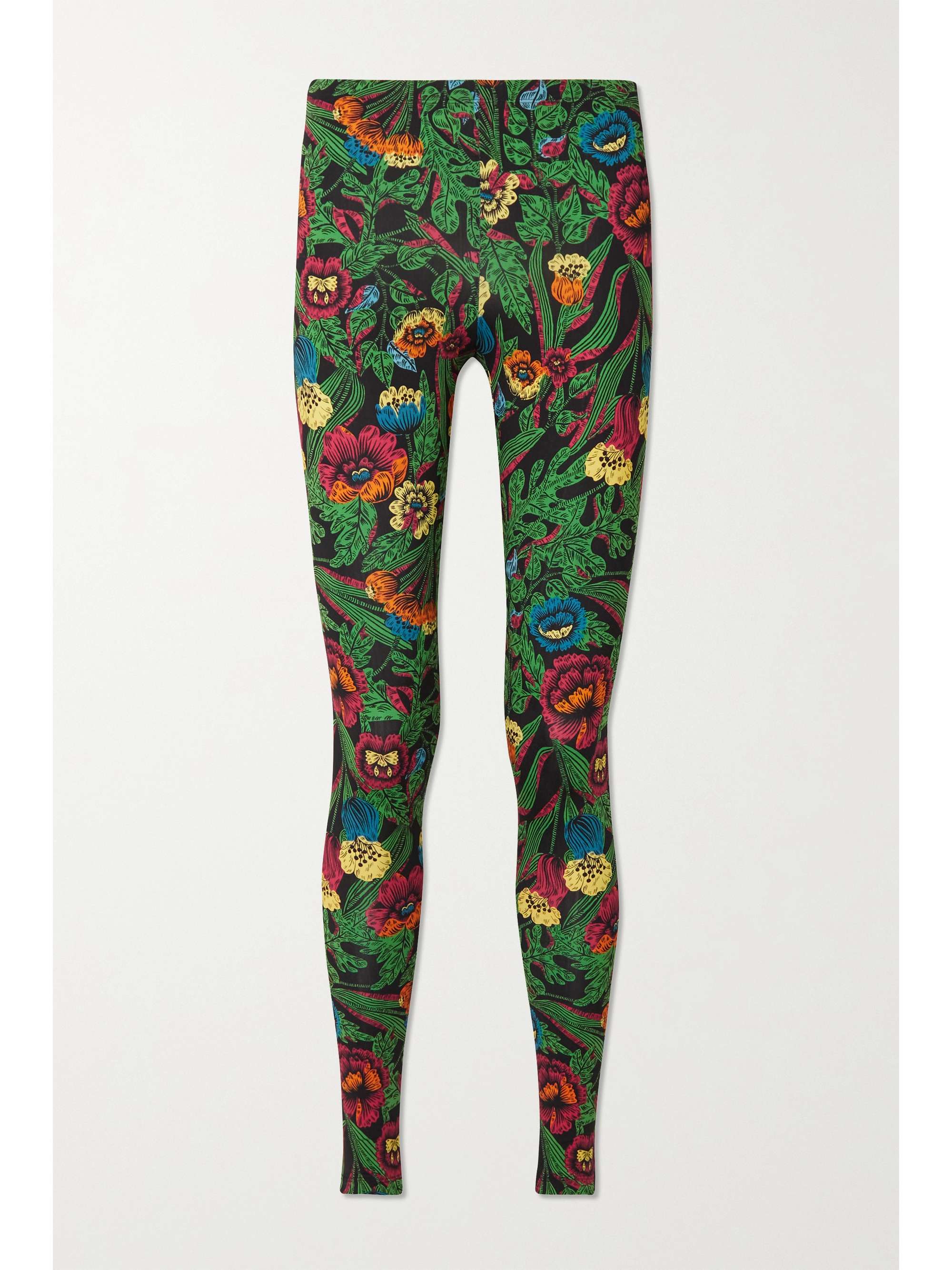 Floral-print stretch-jersey leggings 