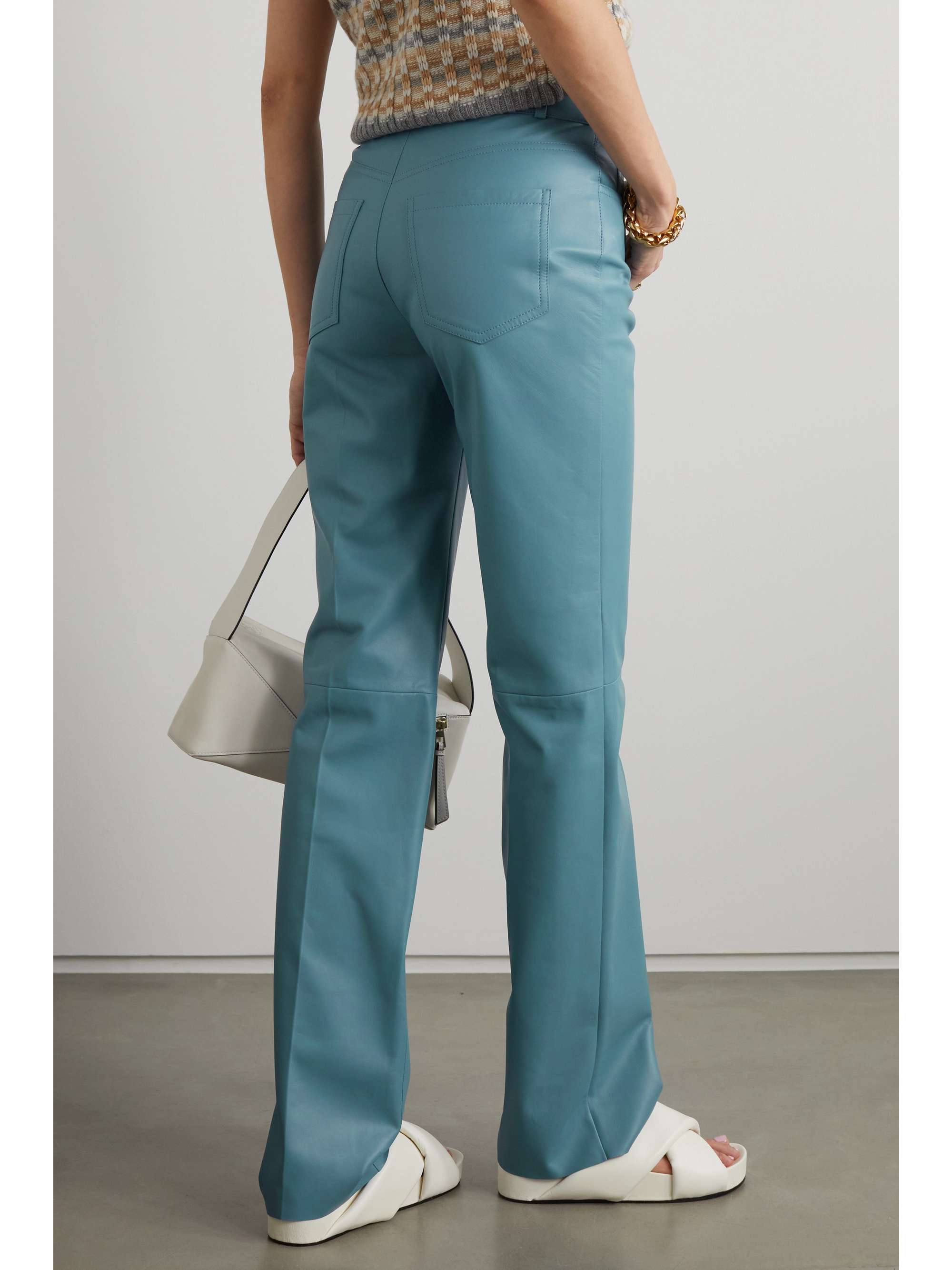 LORO PIANA Hose mit geradem Bein aus Leder