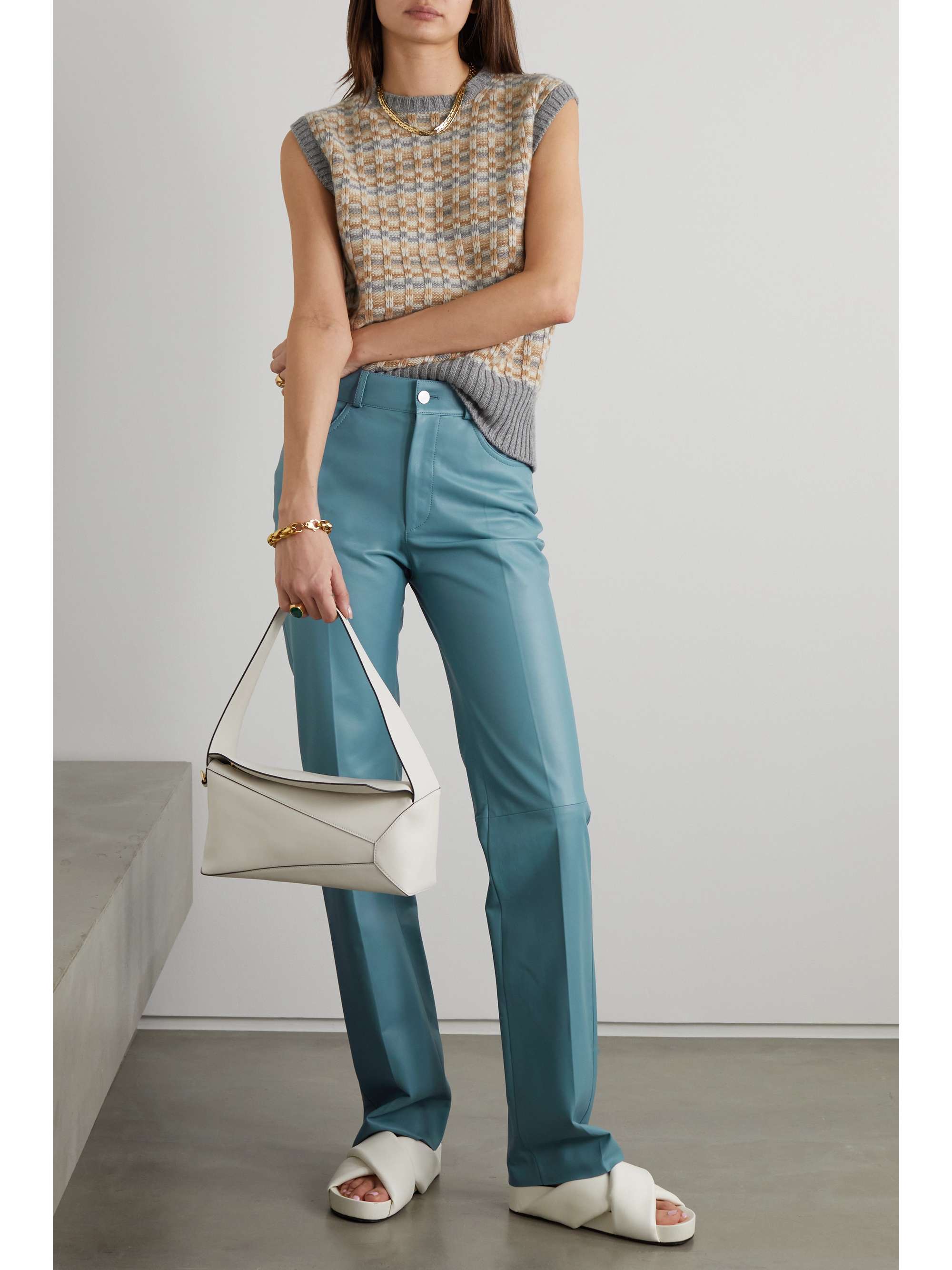 LORO PIANA Hose mit geradem Bein aus Leder