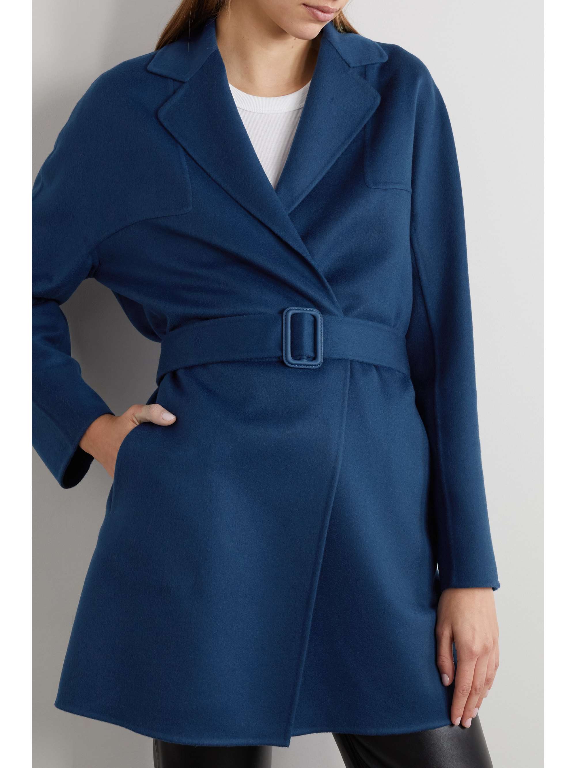 LORO PIANA Humphrey belted brushed cashmere coat