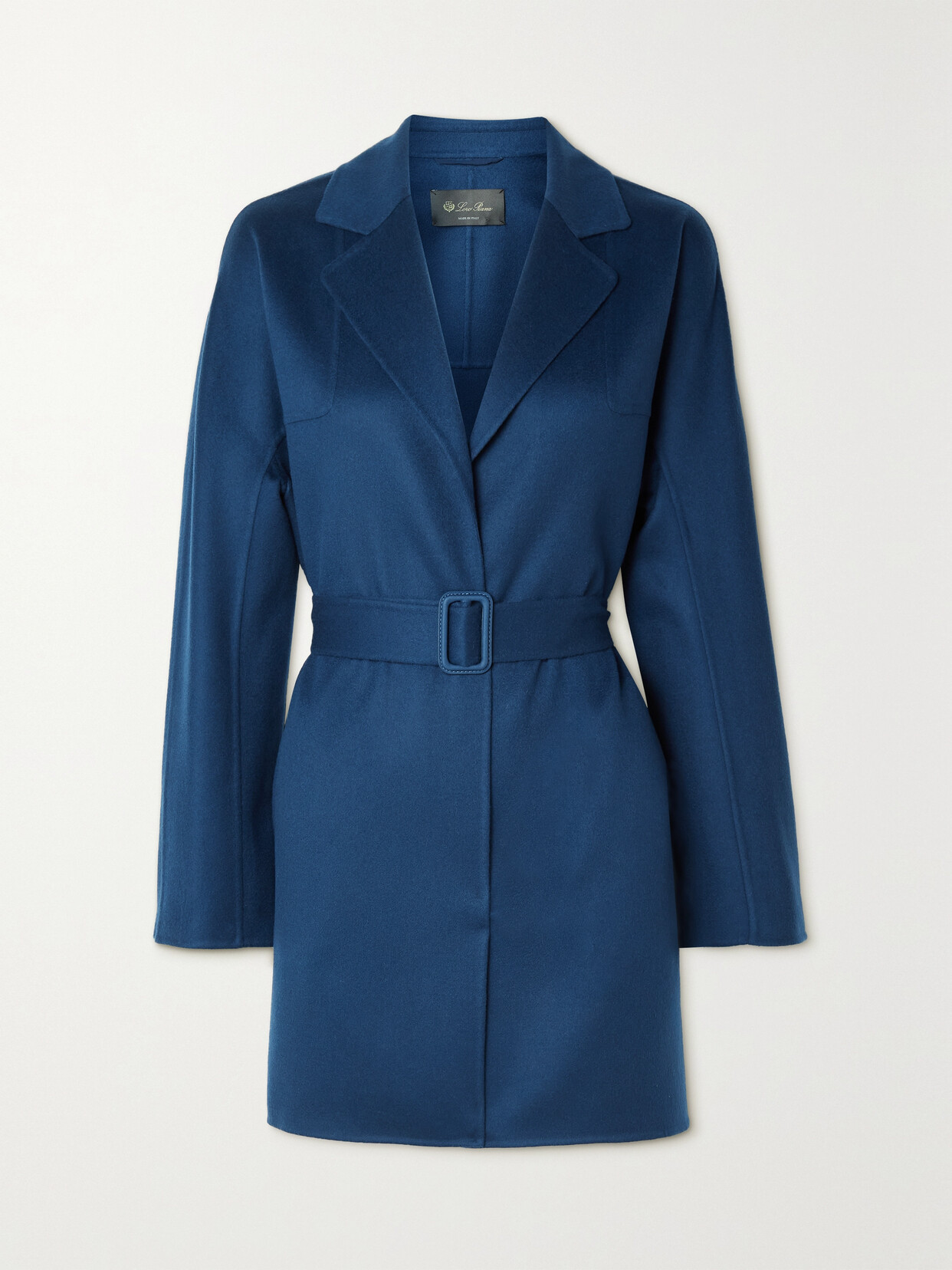 Loro Piana - Humphrey Belted Brushed Cashmere Coat - Blue 22 Awaiting product image