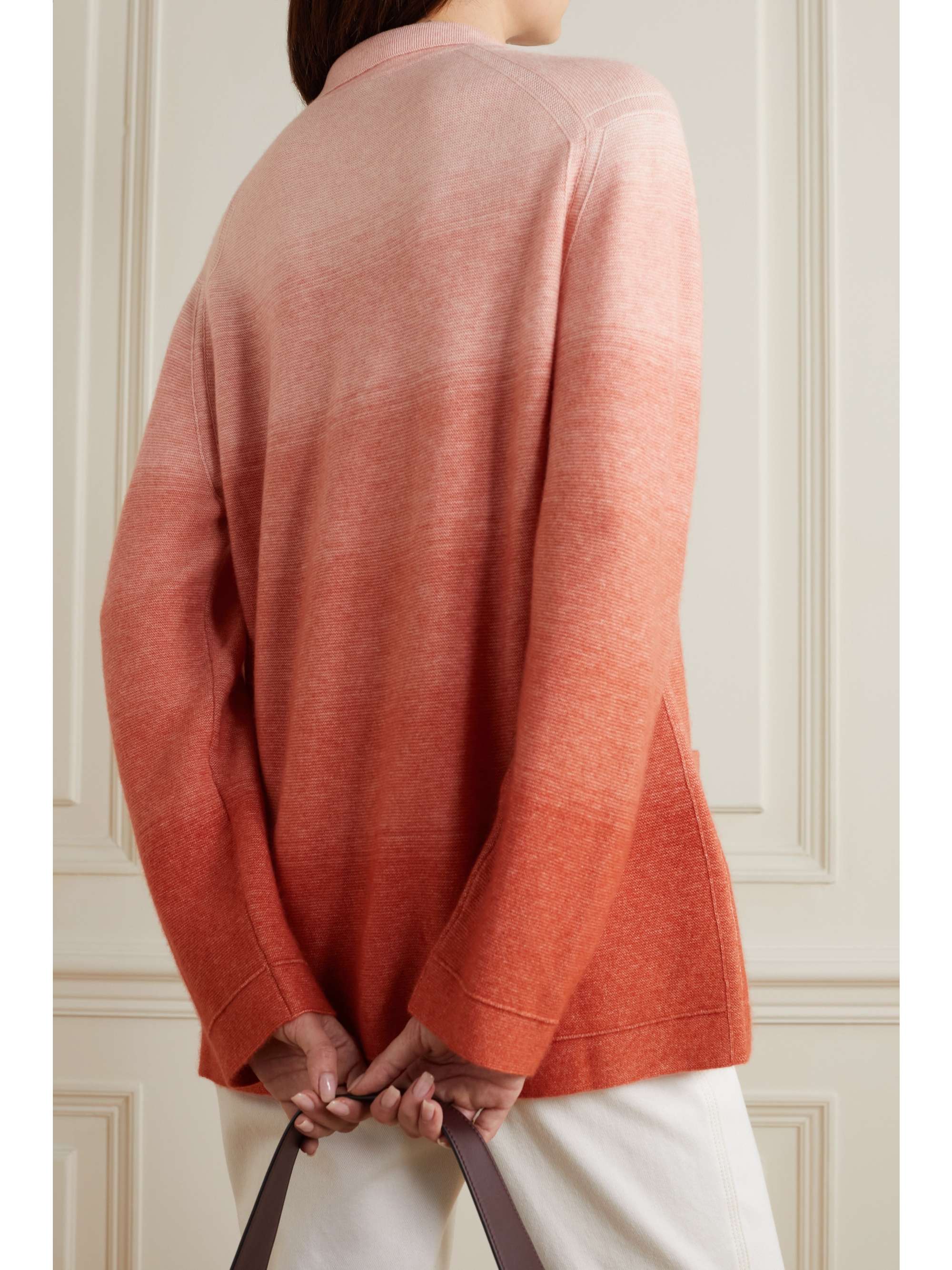 LORO PIANA Dégradé cashmere and silk-blend cardigan