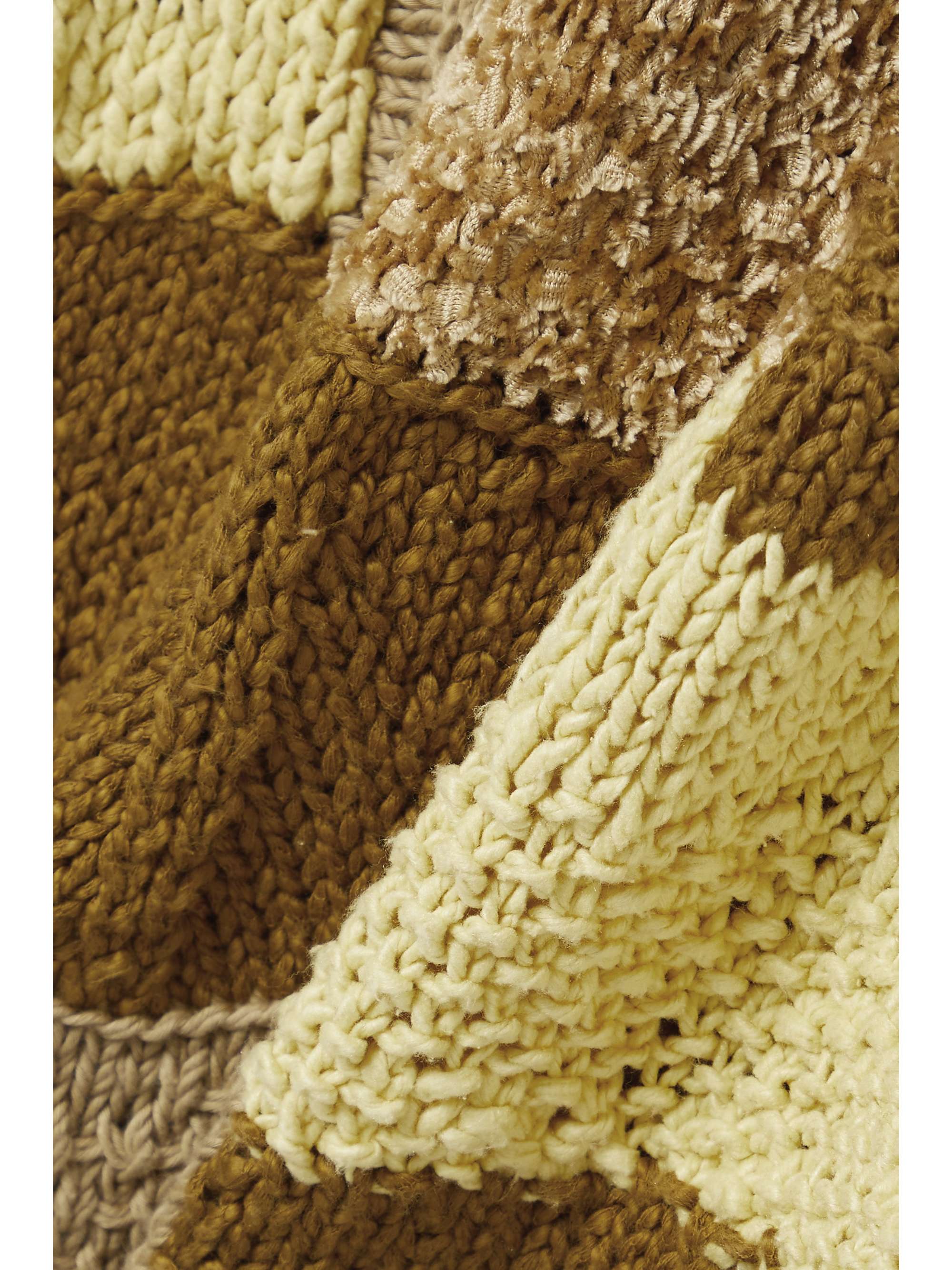 LORO PIANA Salamanca patchwork cotton and silk-blend sweater