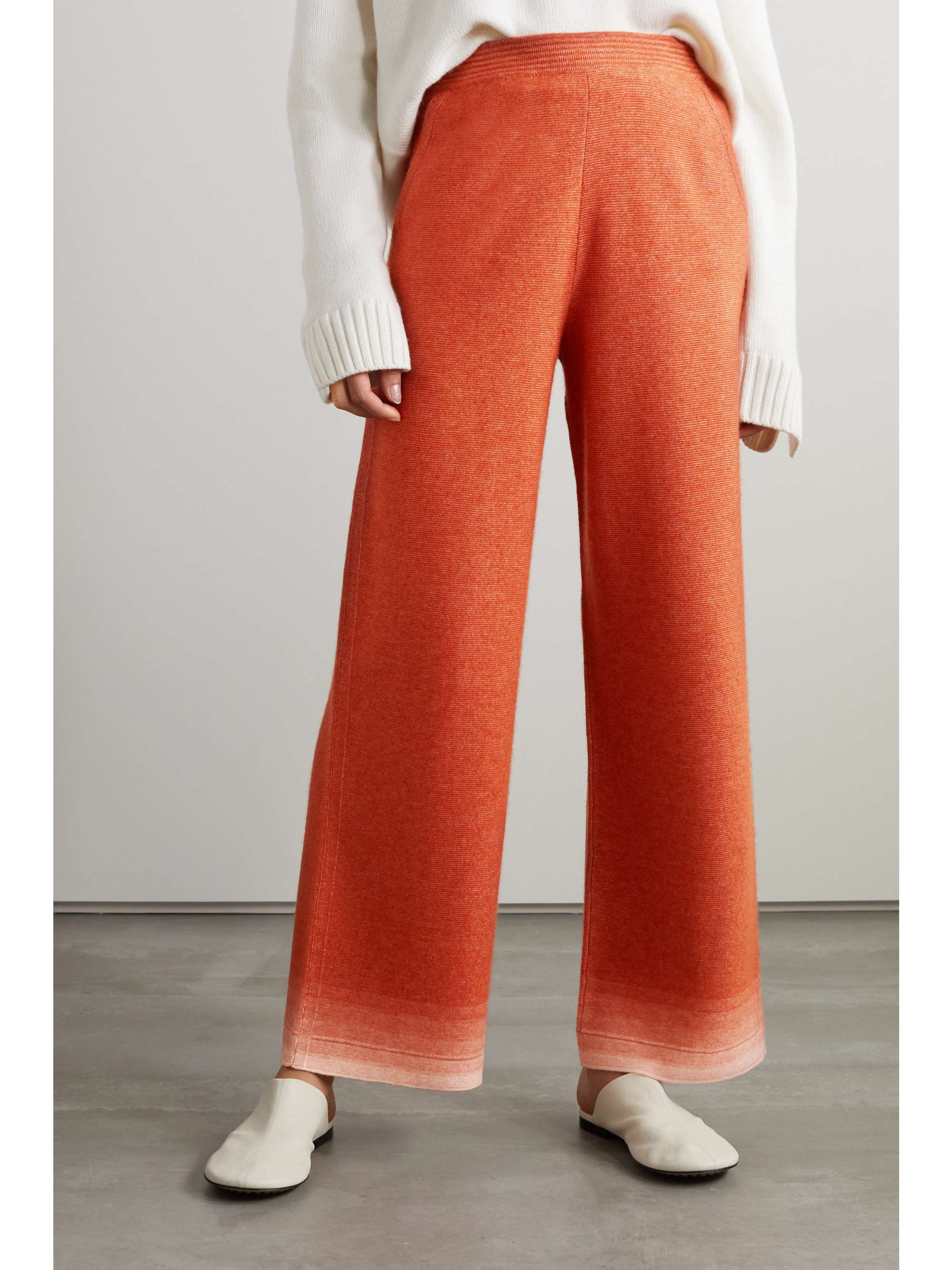 LORO PIANA Vanderbilt Hose mit weitem Bein aus einer Kaschmir-Seidenmischung