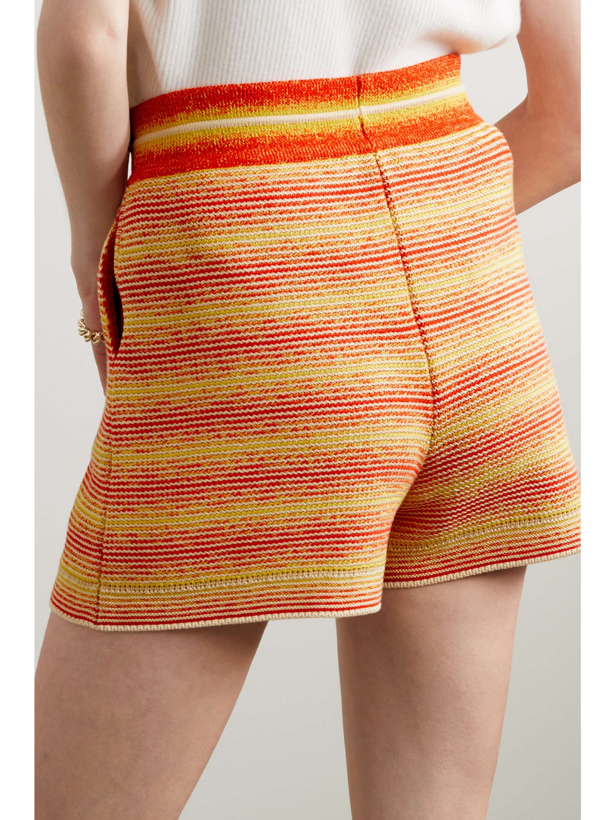 LORO PIANA Shorts aus einer Seiden-Baumwollmischung mit Streifen