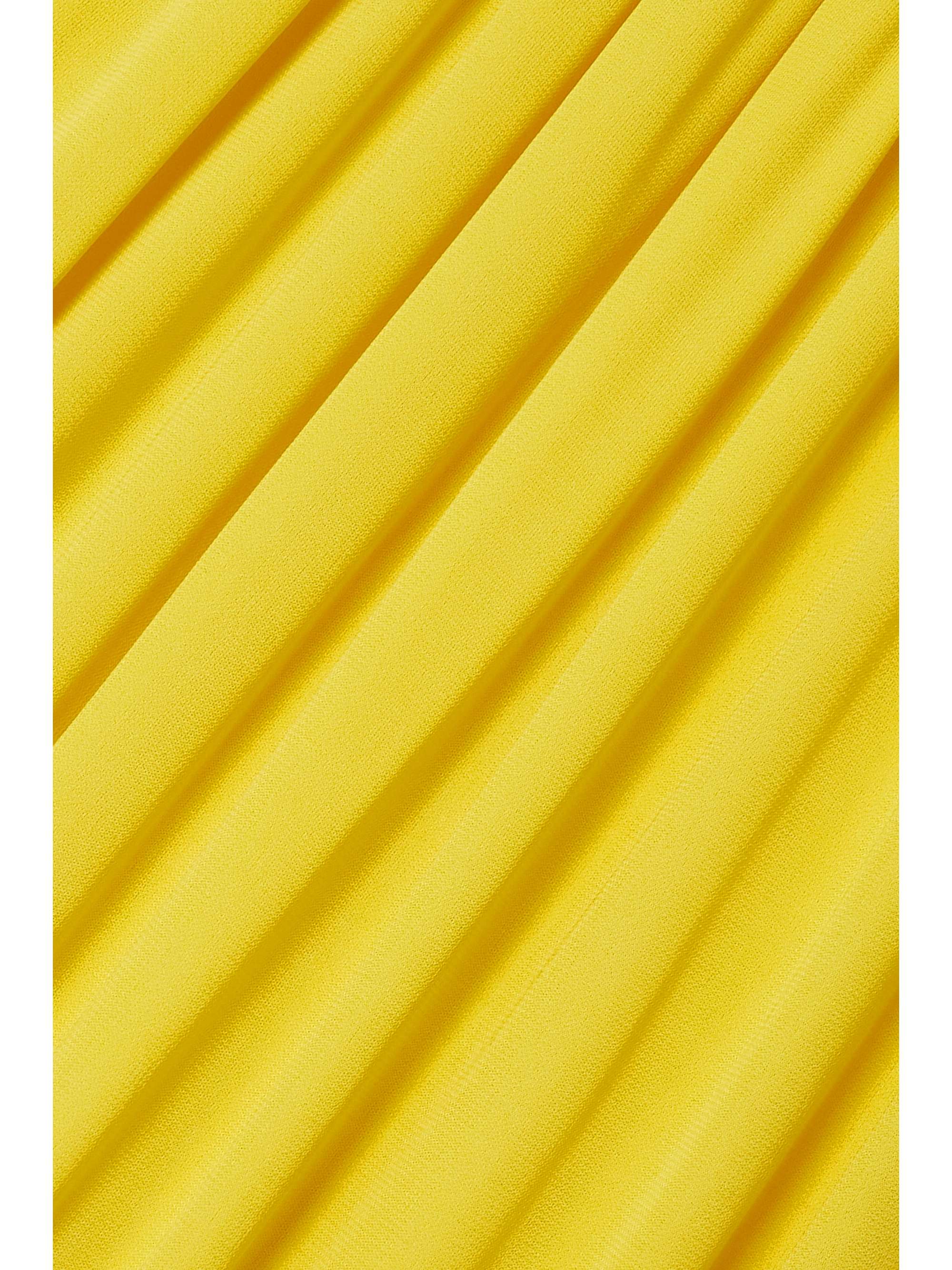 LORO PIANA Robe midi en jersey à plis et à découpe