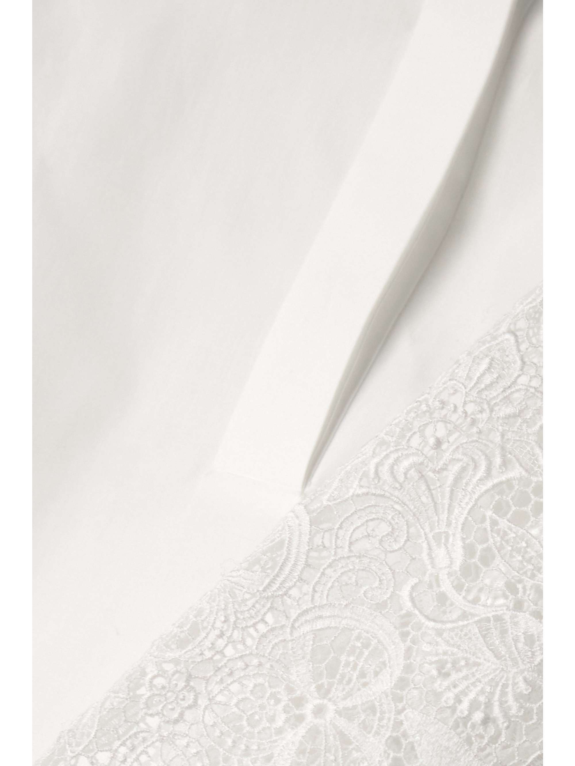 LORO PIANA Ide cotton-poplin and guipure laceshirt