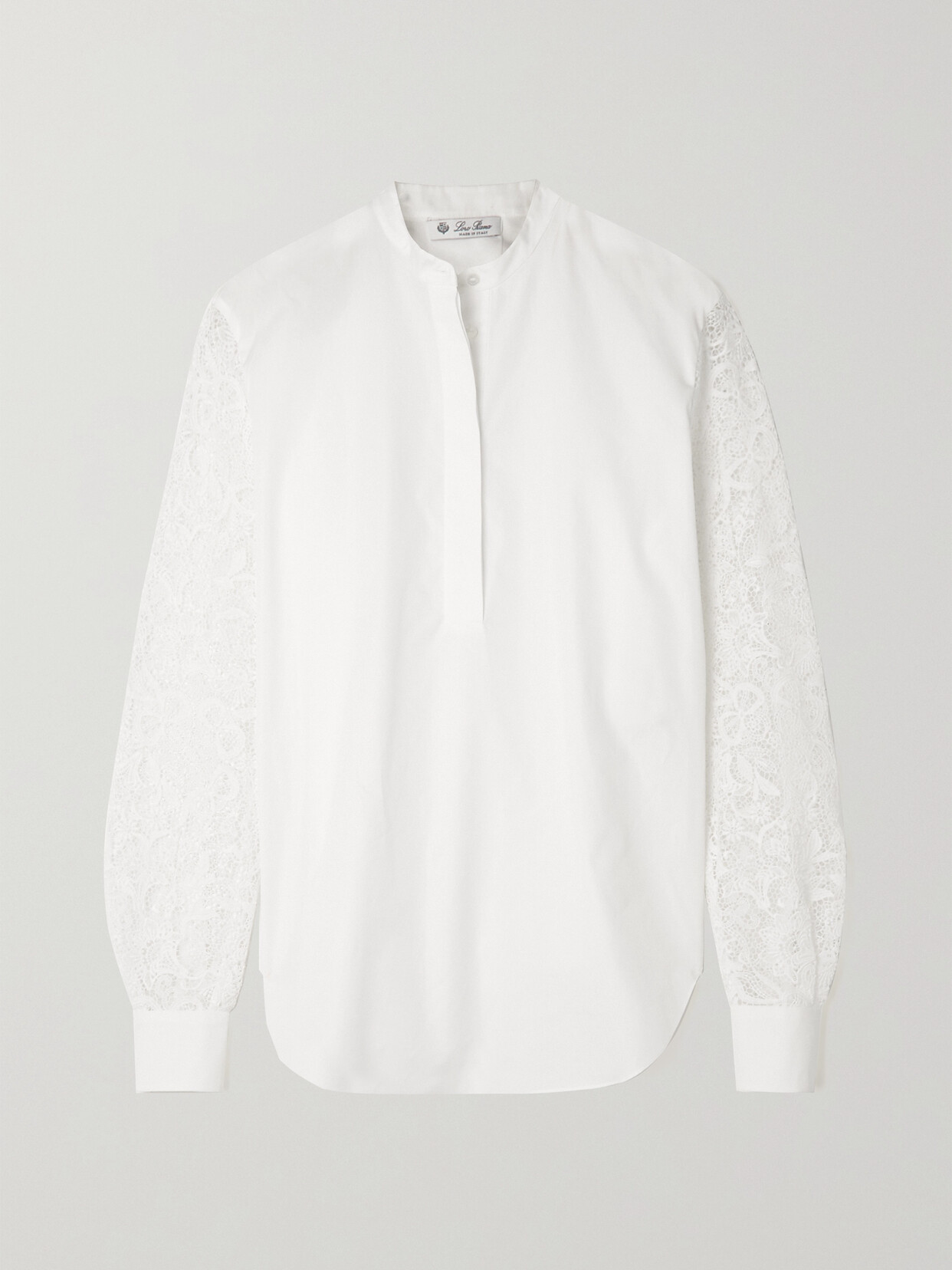 Ide Cotton-Poplin And Guipure Lace Shirt