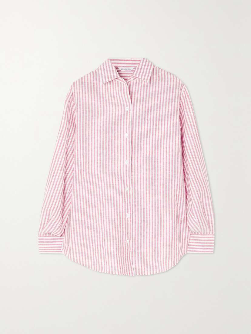 Loro Piana Miami Striped Linen Shirt