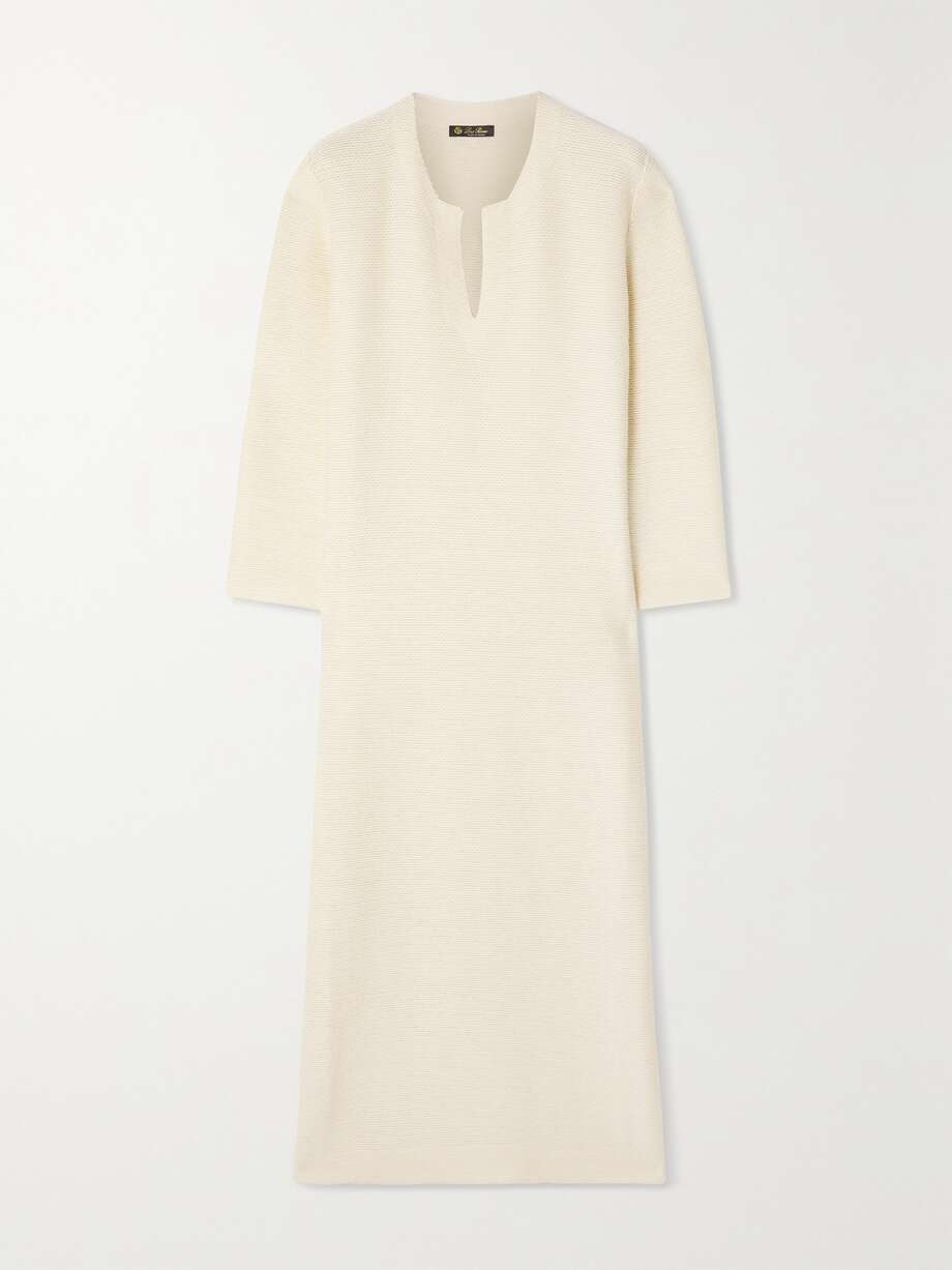 beirut ribbed cashmere and silk-blend midi dress