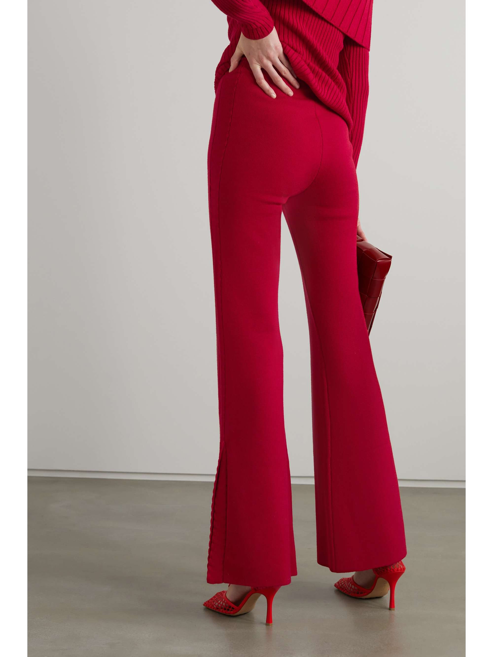 SAFIYAA Azalea merino wool-blend flared pants