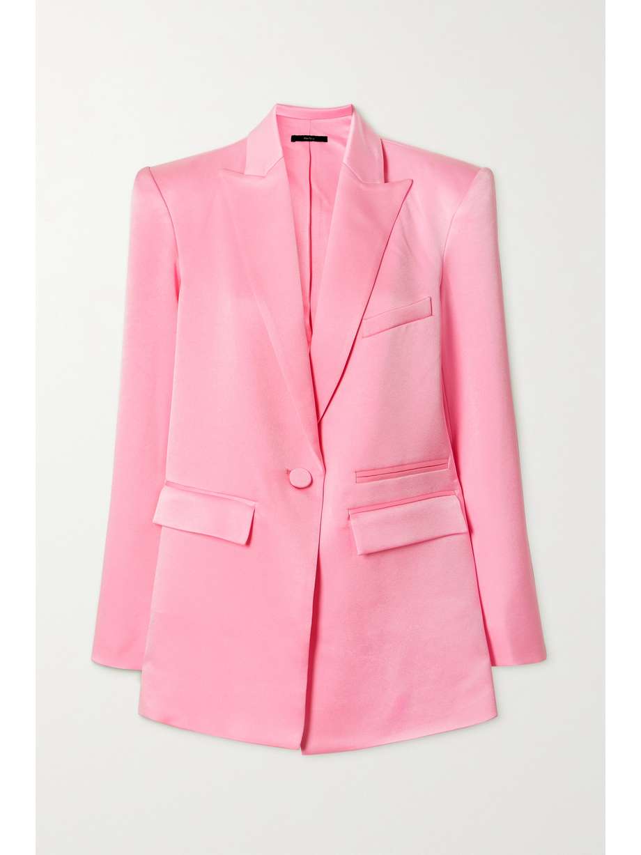 Satin Crepe Blazer Pink