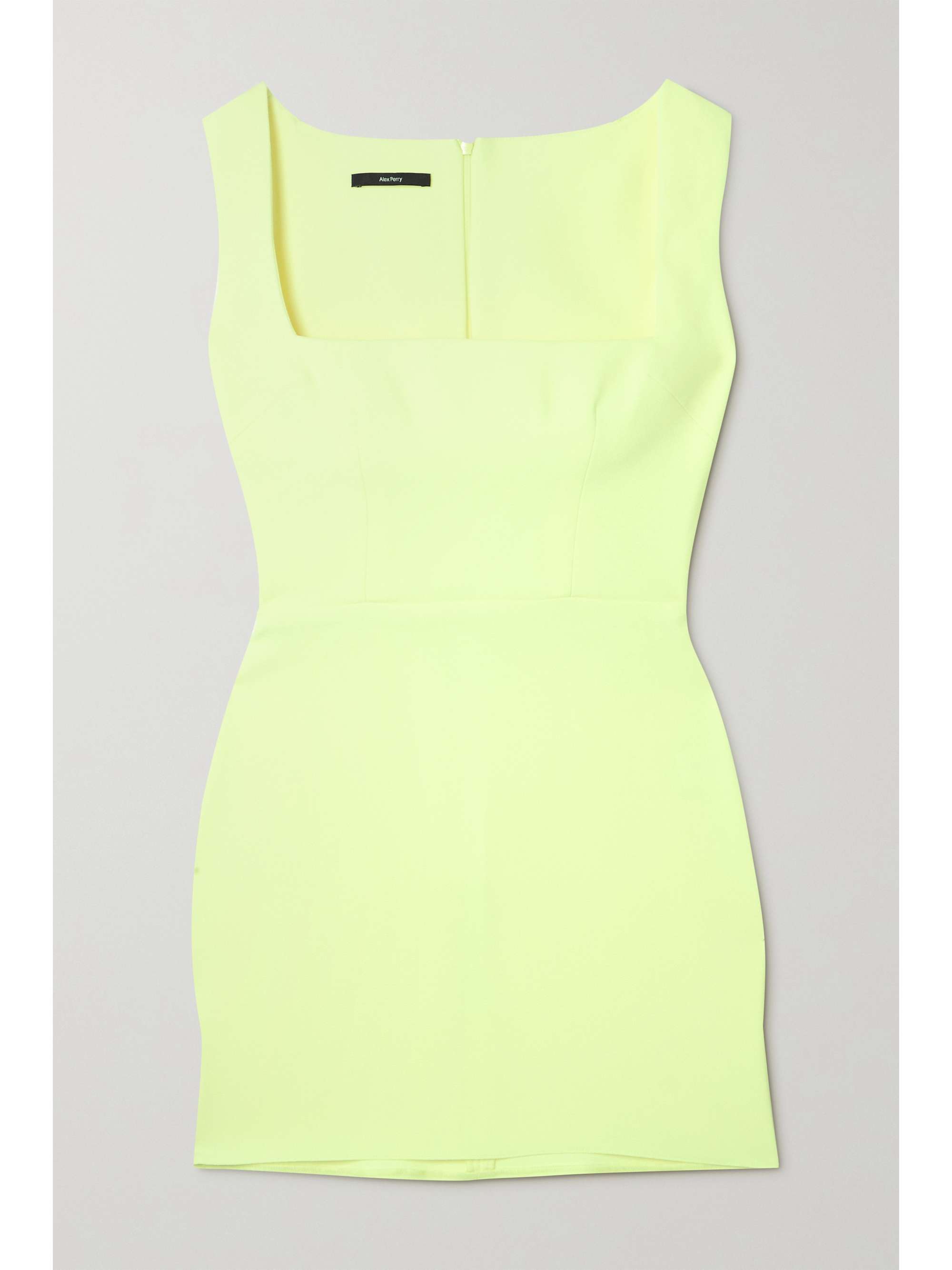 Yellow Preston stretch-crepe mini dress 