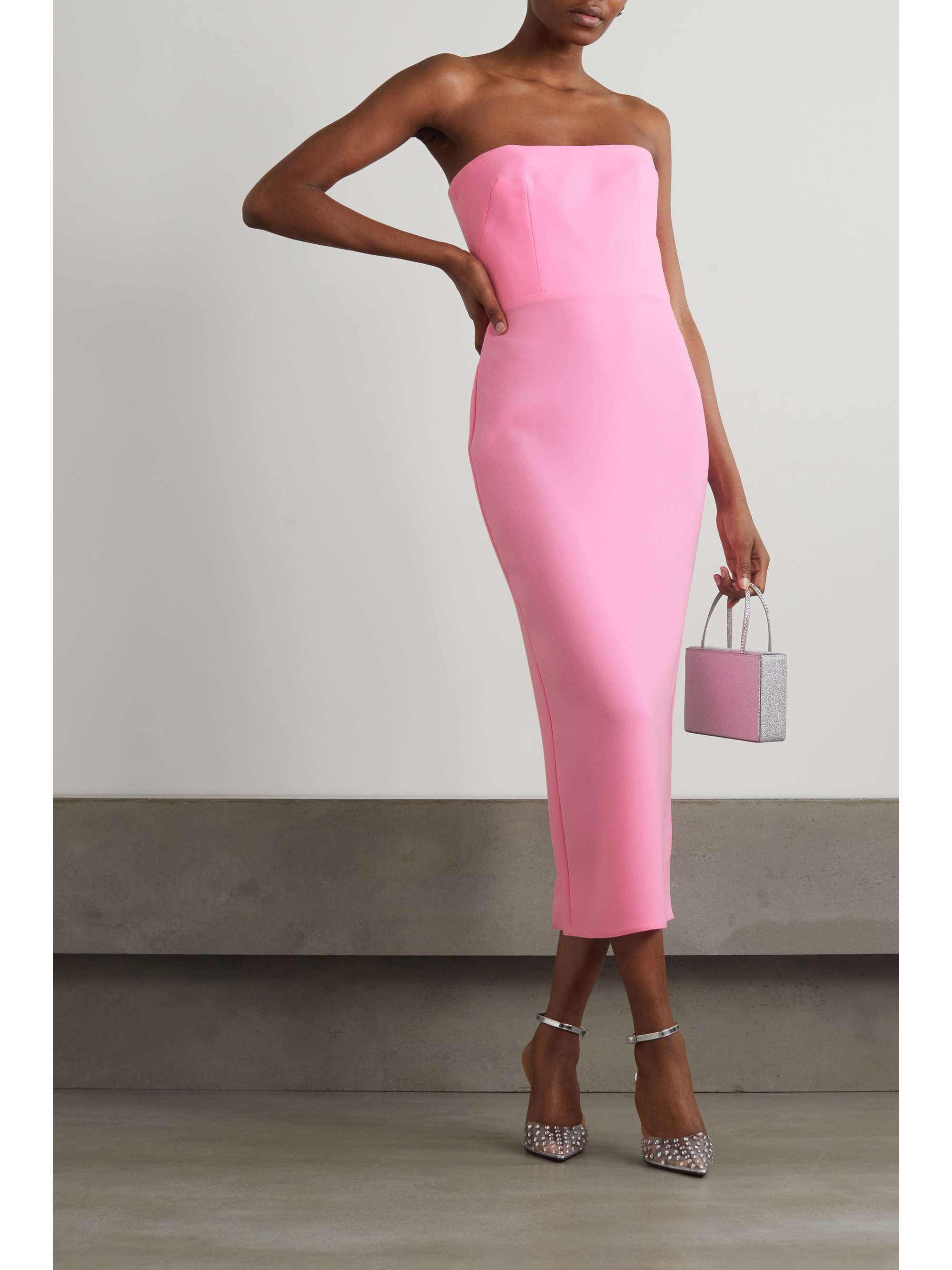 Pink strapless Midi Dress Dresses Images 2022