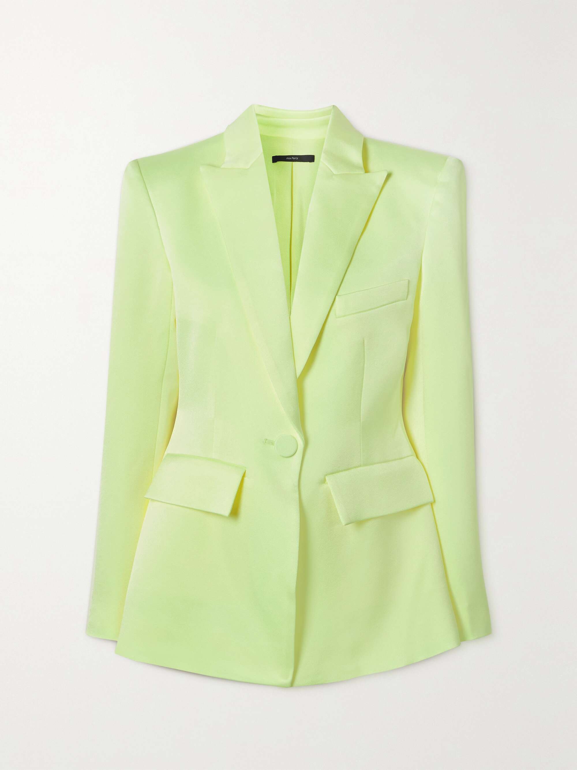 yellow satin blazer