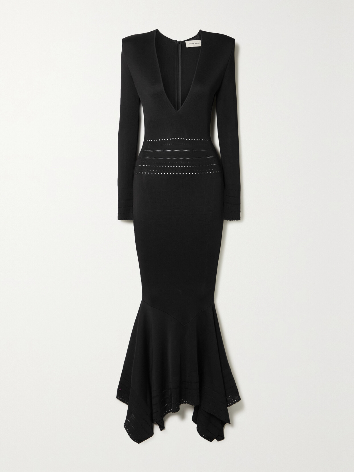 Alexandre Vauthier Perforated Stretch-knit Gown - Black