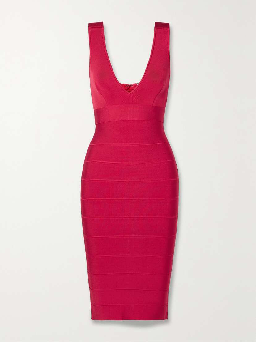 Hervé Léger Icon Recycled Bandage Midi Dress