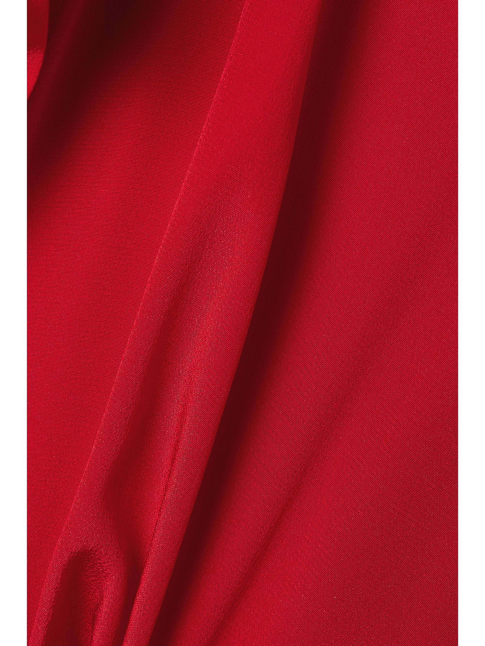 JASON WU Wrap-effect pleated silk-crepe mini shirt dress