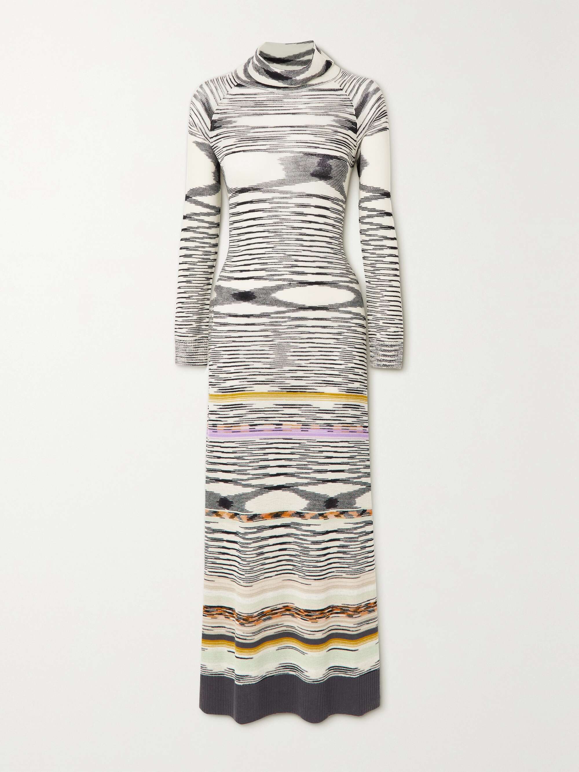 white turtleneck maxi dress