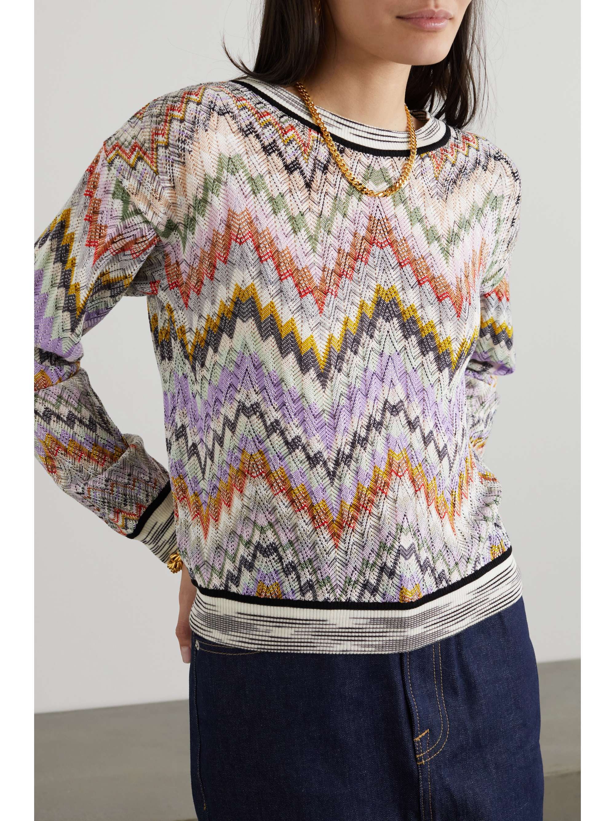 Ivory Wool-blend sweater | MISSONI 