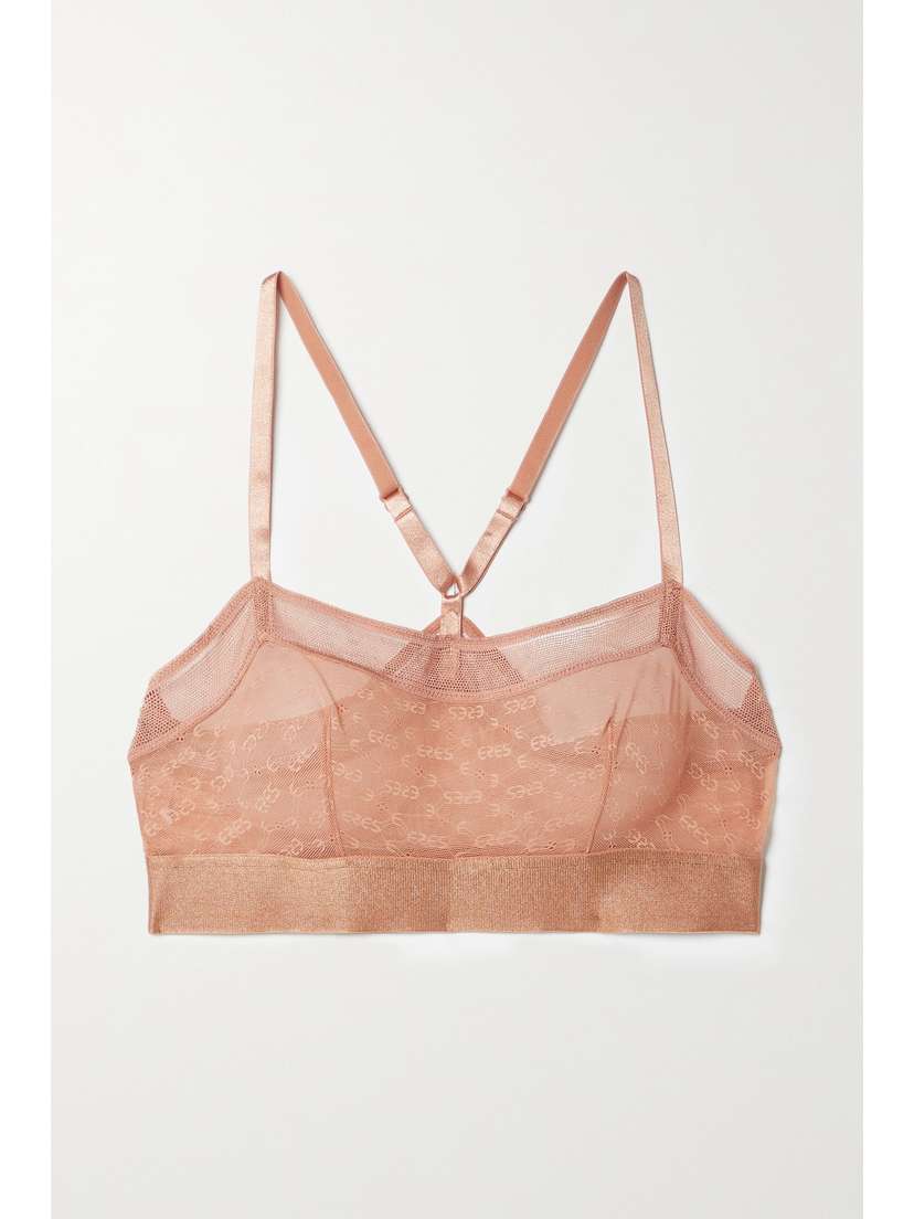 Eres Figure Embroidered Stretch-tulle Soft-cup Bra