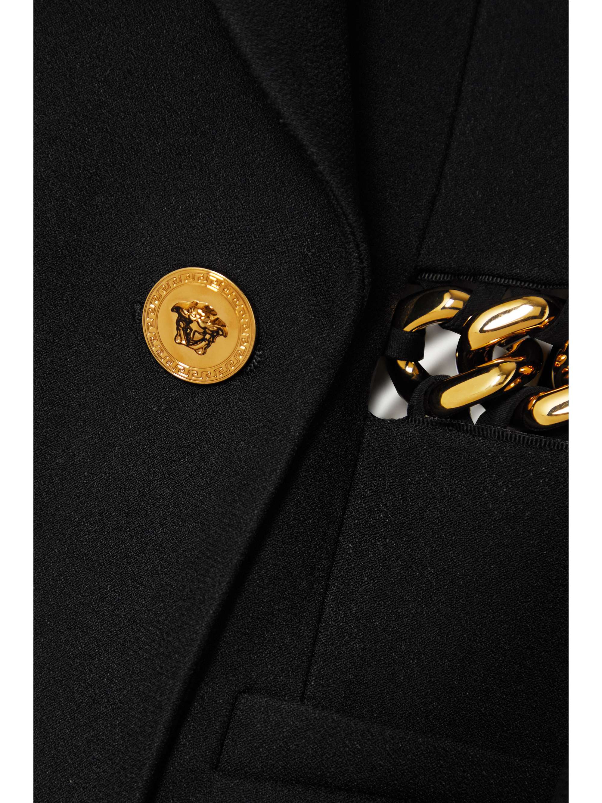 VERSACE 链条缀饰梭织西装外套