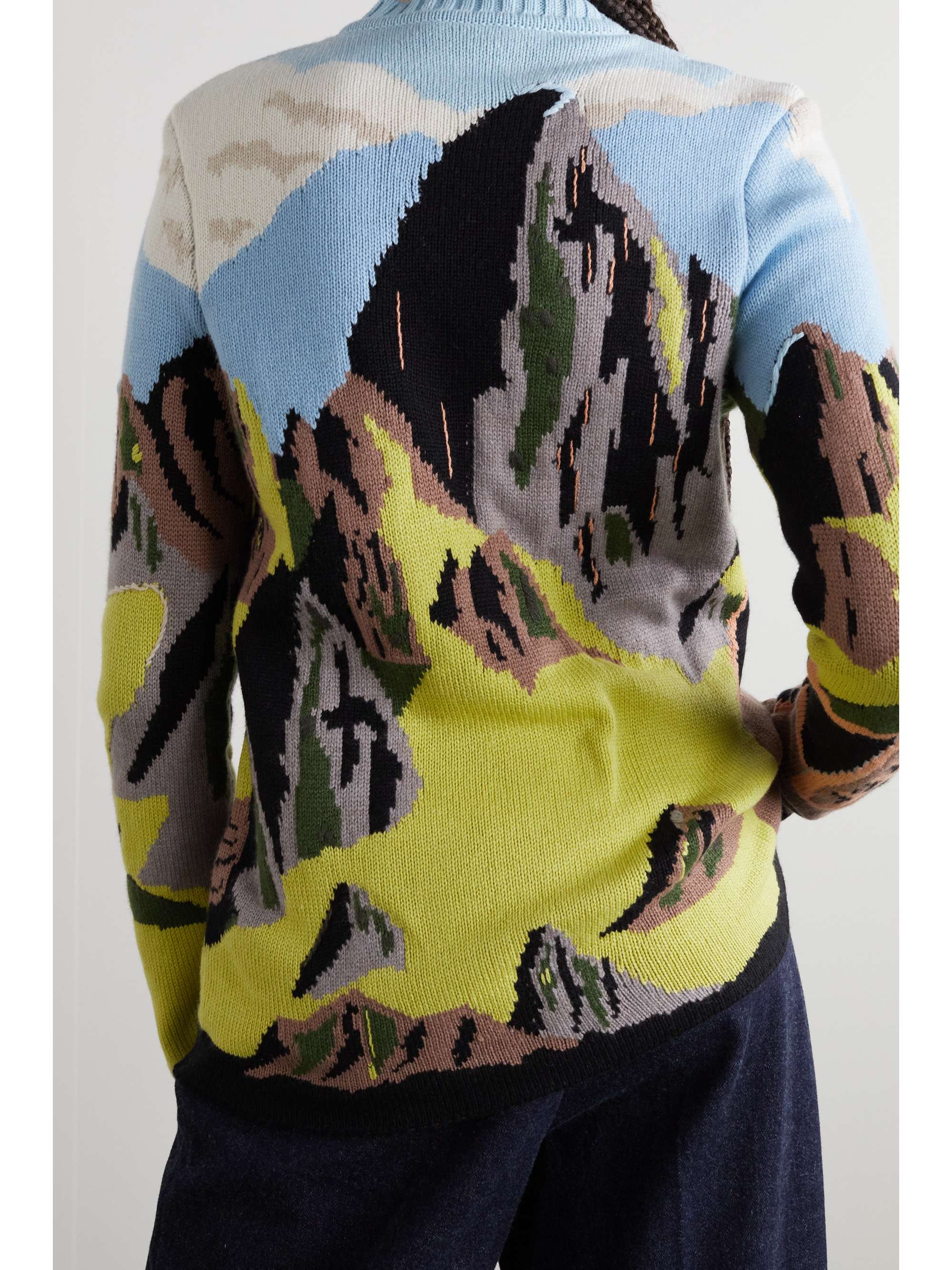 GABRIELA HEARST Ines embroidered cashmere-jacquard sweater